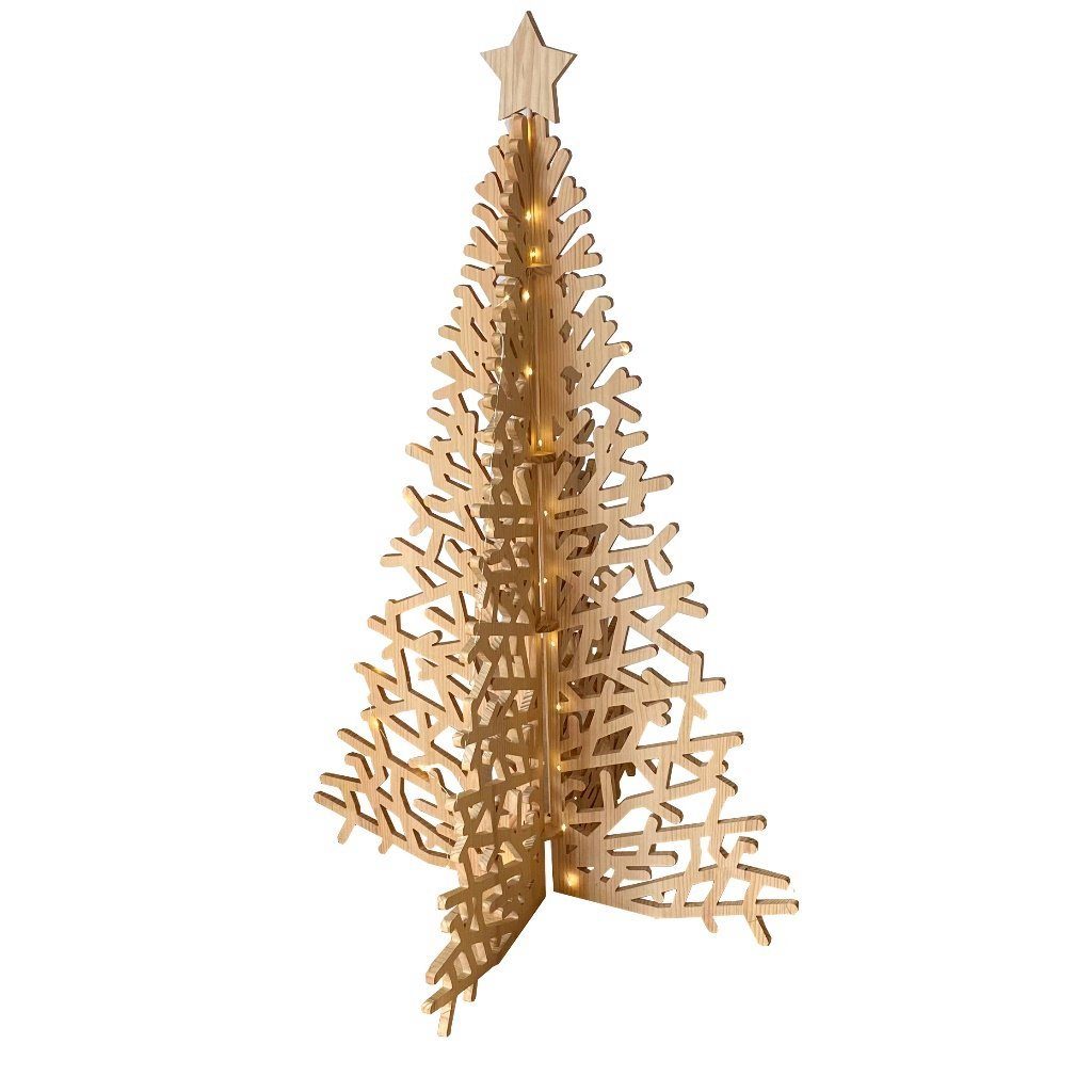 Deko AS Künstlicher Weihnachtsbaum Weihnachtsbaum aus Fichtenholz - 174 x 111,5 cm - 62236, Weihnachtsbaum aus Fichtenholz, Filigrane Optik