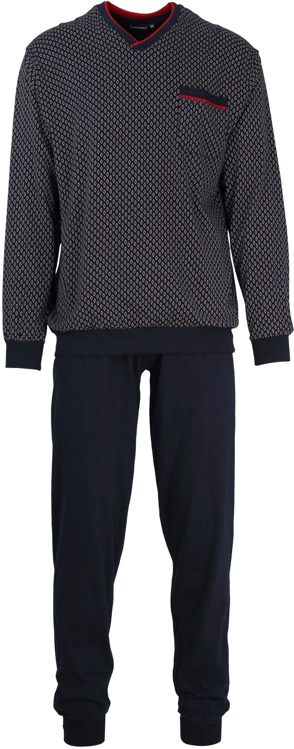GÖTZBURG Pyjama Manhattan (2 tlg) V-Ausschnitt, günstig online kaufen