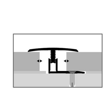 PROVISTON Übergangsprofil Aluminium, 31,5 x 900 mm, Edelstahloptik, Übergangsprofil