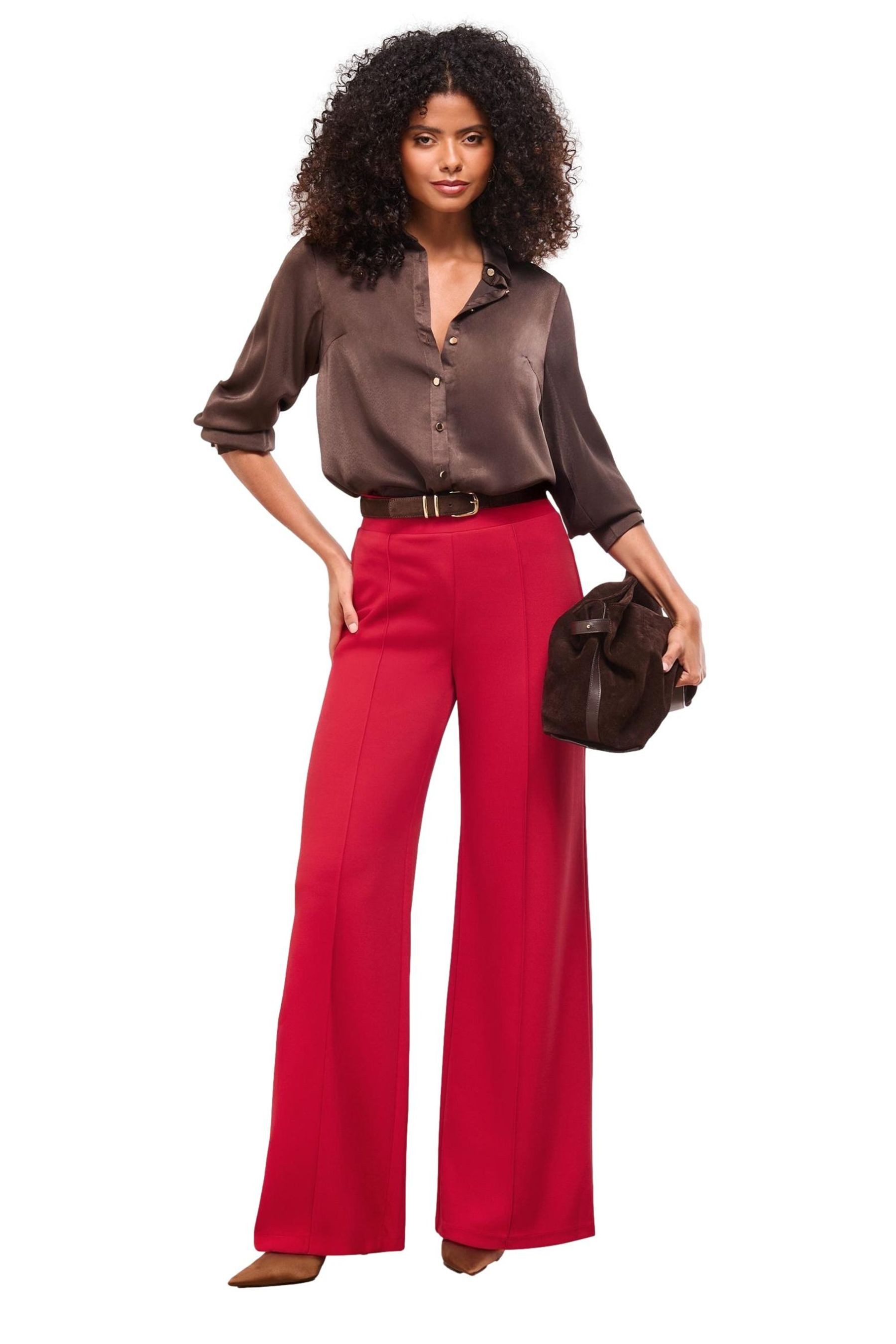 Taillenhose Lipsy Hose mit hohem Bund und weitem Bein, Petite