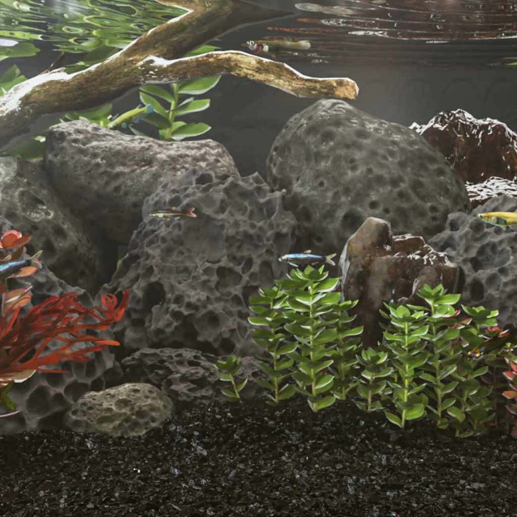 vidaXL Aquariendeko Lavagranulat 10 kg Schwarz 10-30 cm