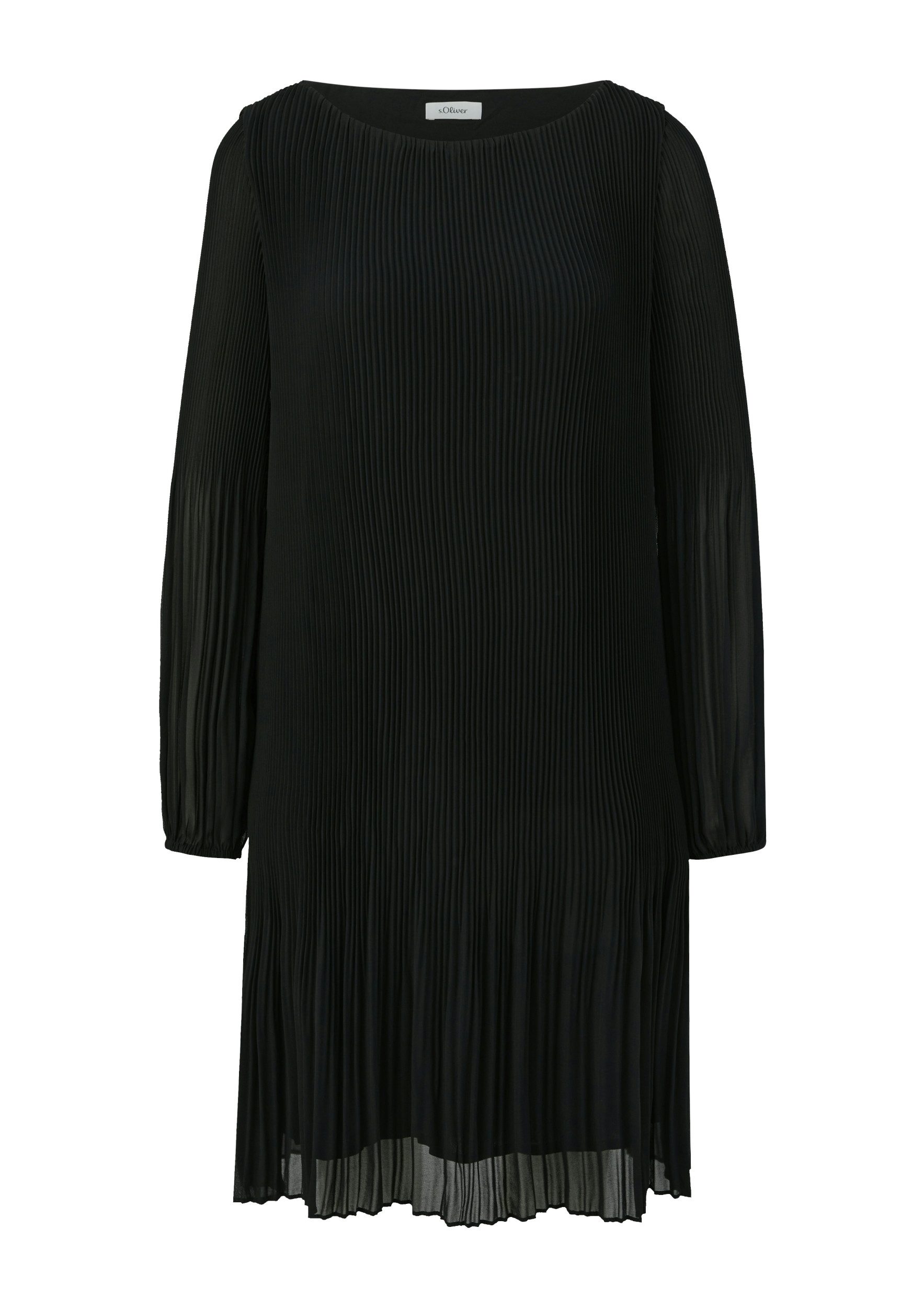 s.Oliver Plisseekleid Plisseekleid einfarbig - Anlass Kleid - Chiffon - Mid günstig online kaufen