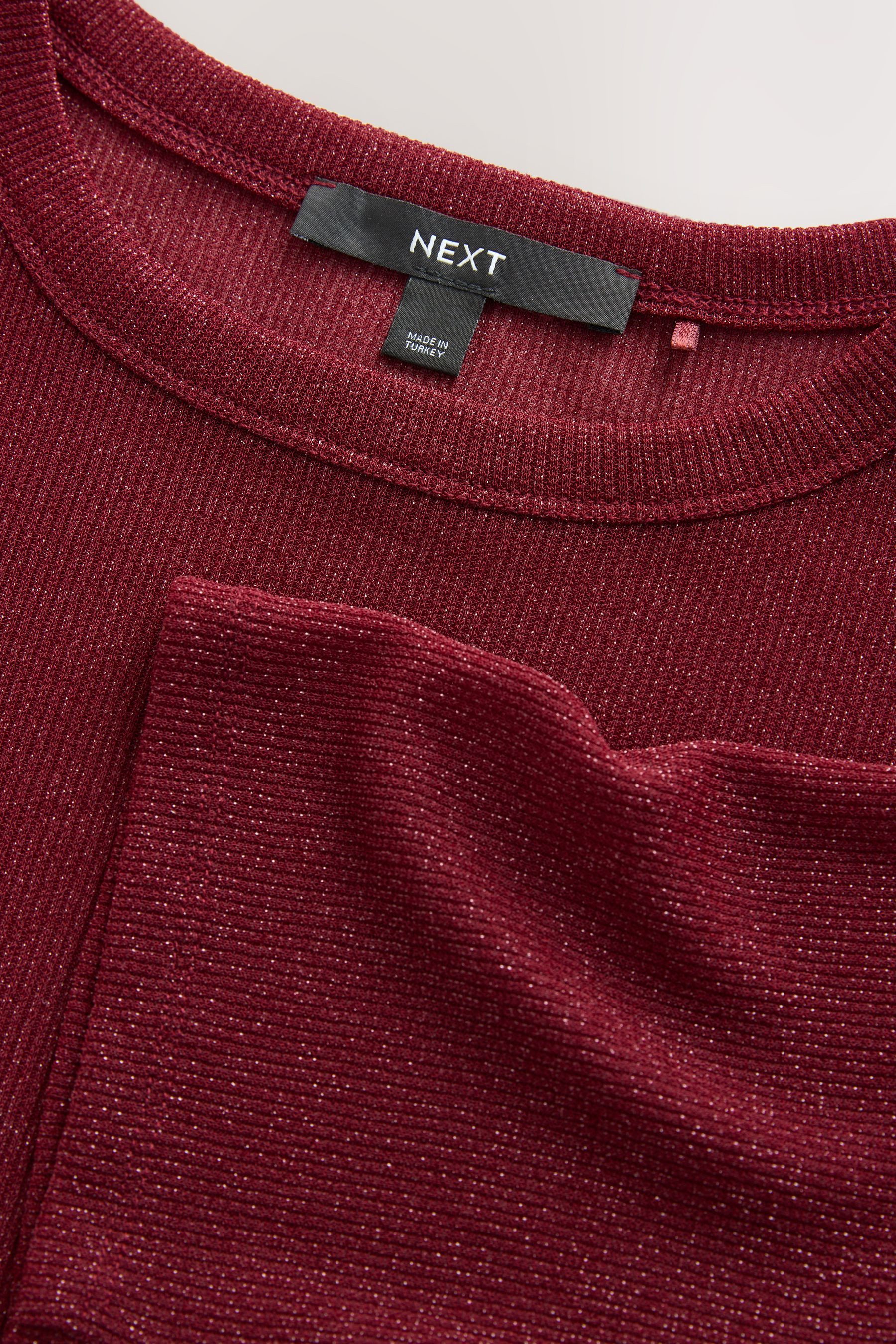 Next T-Shirt Glitzerndes T-Shirt mit halblangen Ärmeln (1-tlg) günstig online kaufen