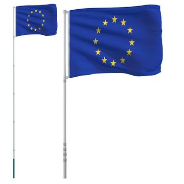 vidaXL Fahne Europaflagge mit Mast 5,55 m Aluminium