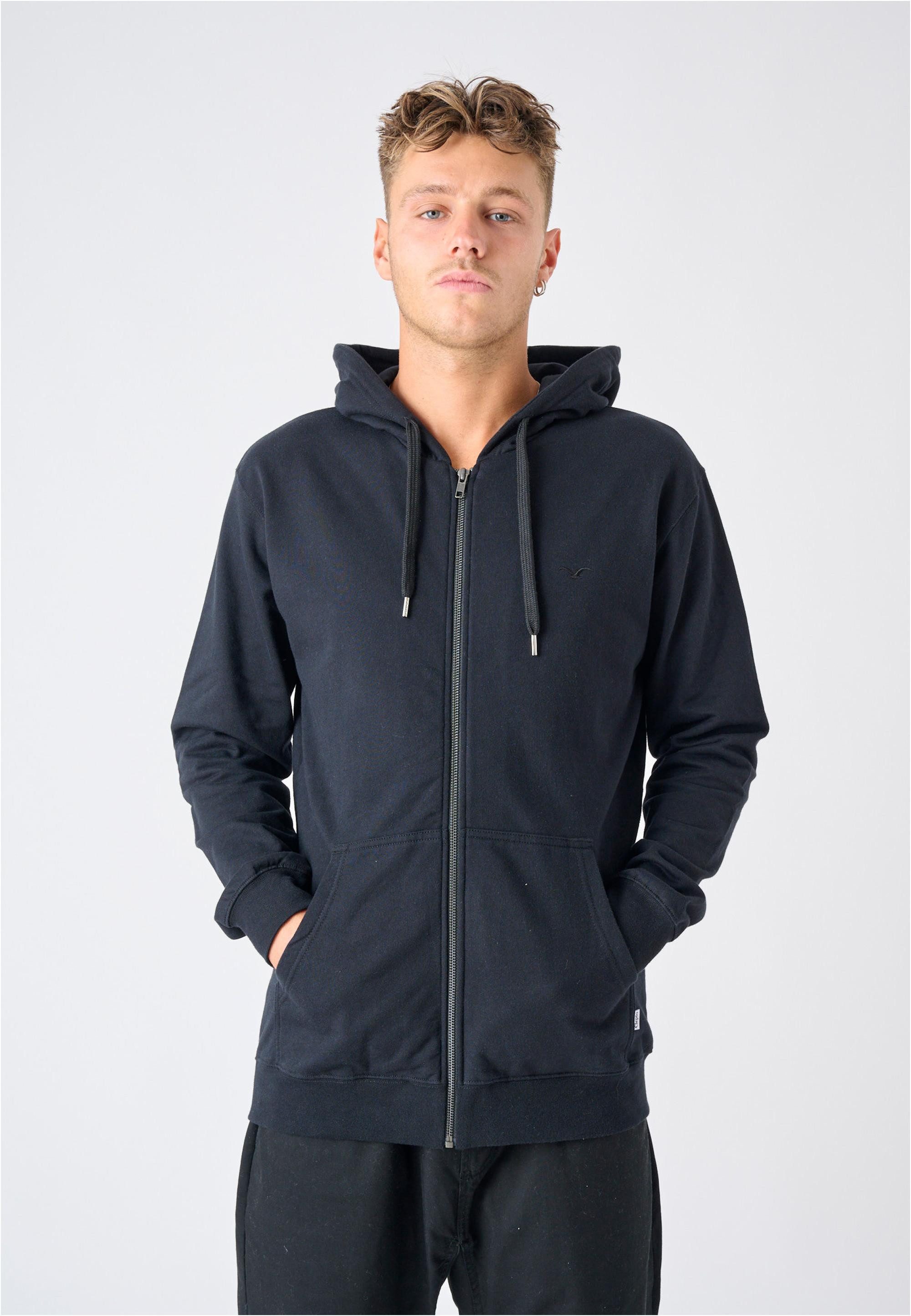 Cleptomanicx Sweatjacke Ligull mit kleiner Möwenstickerei