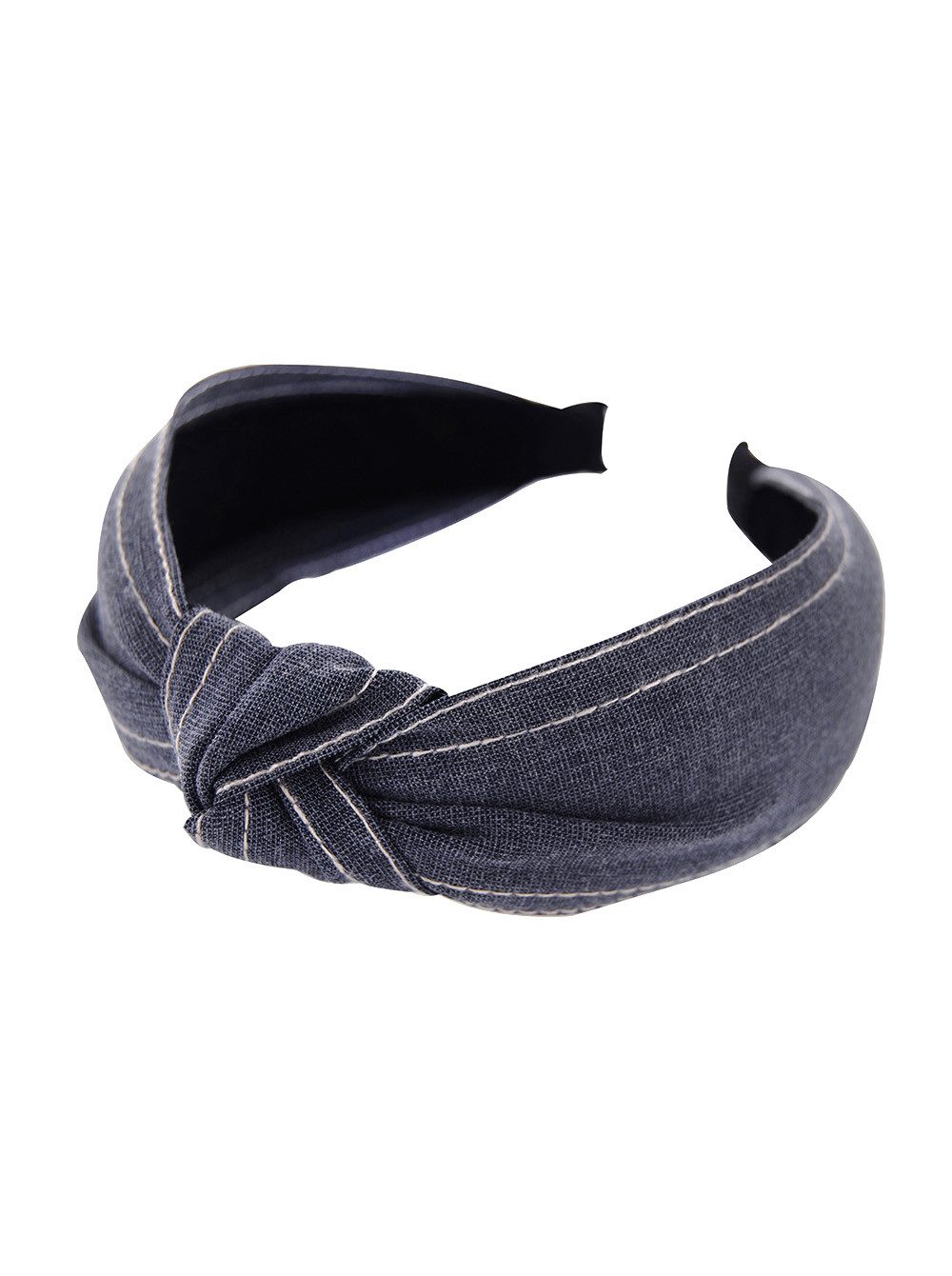Haarreif Breiter Haarreif mit Knoten und Ziernähten