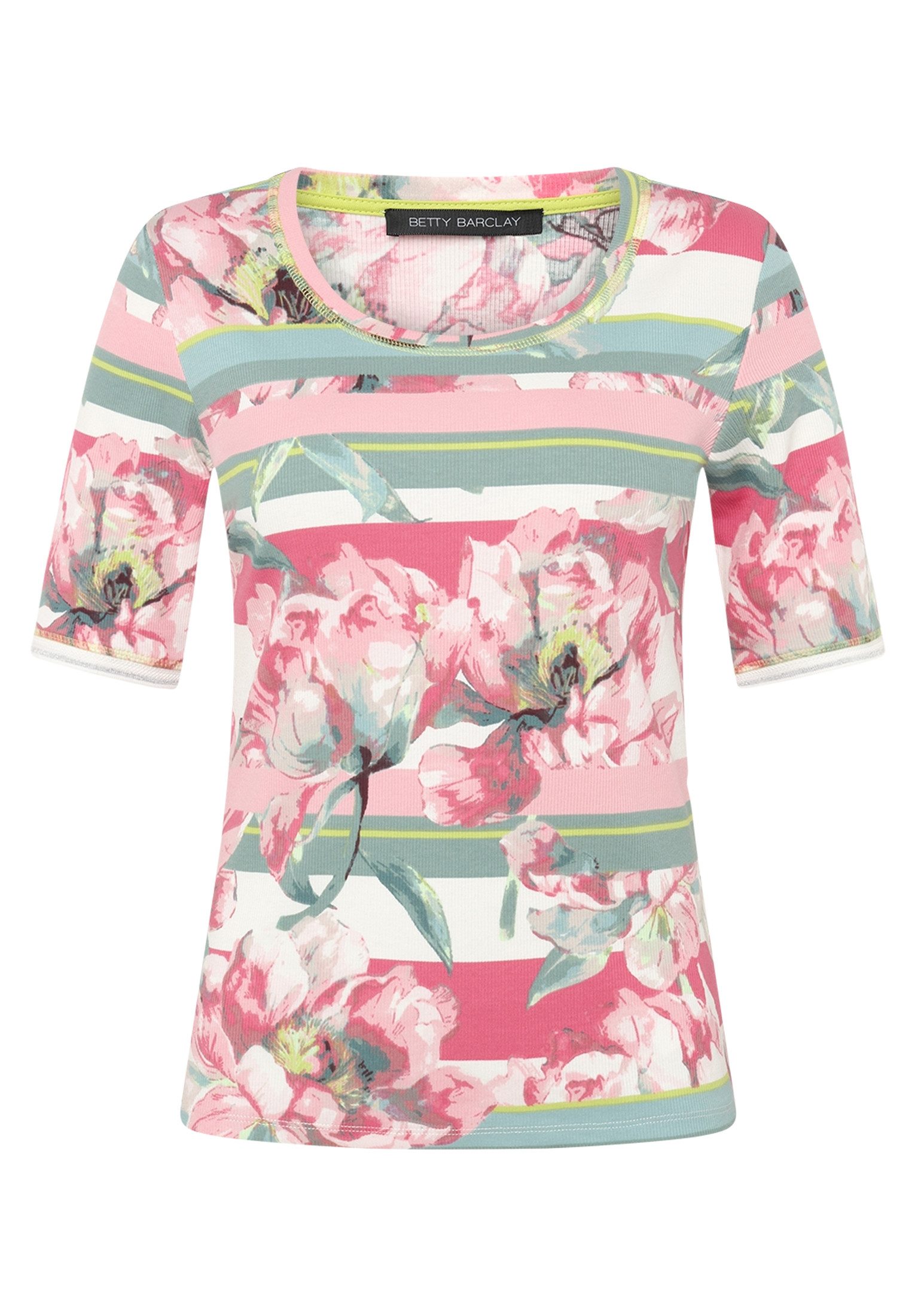 Betty Barclay Kurzarmshirt Damen mit Rippenstruktur (1-tlg) günstig online kaufen