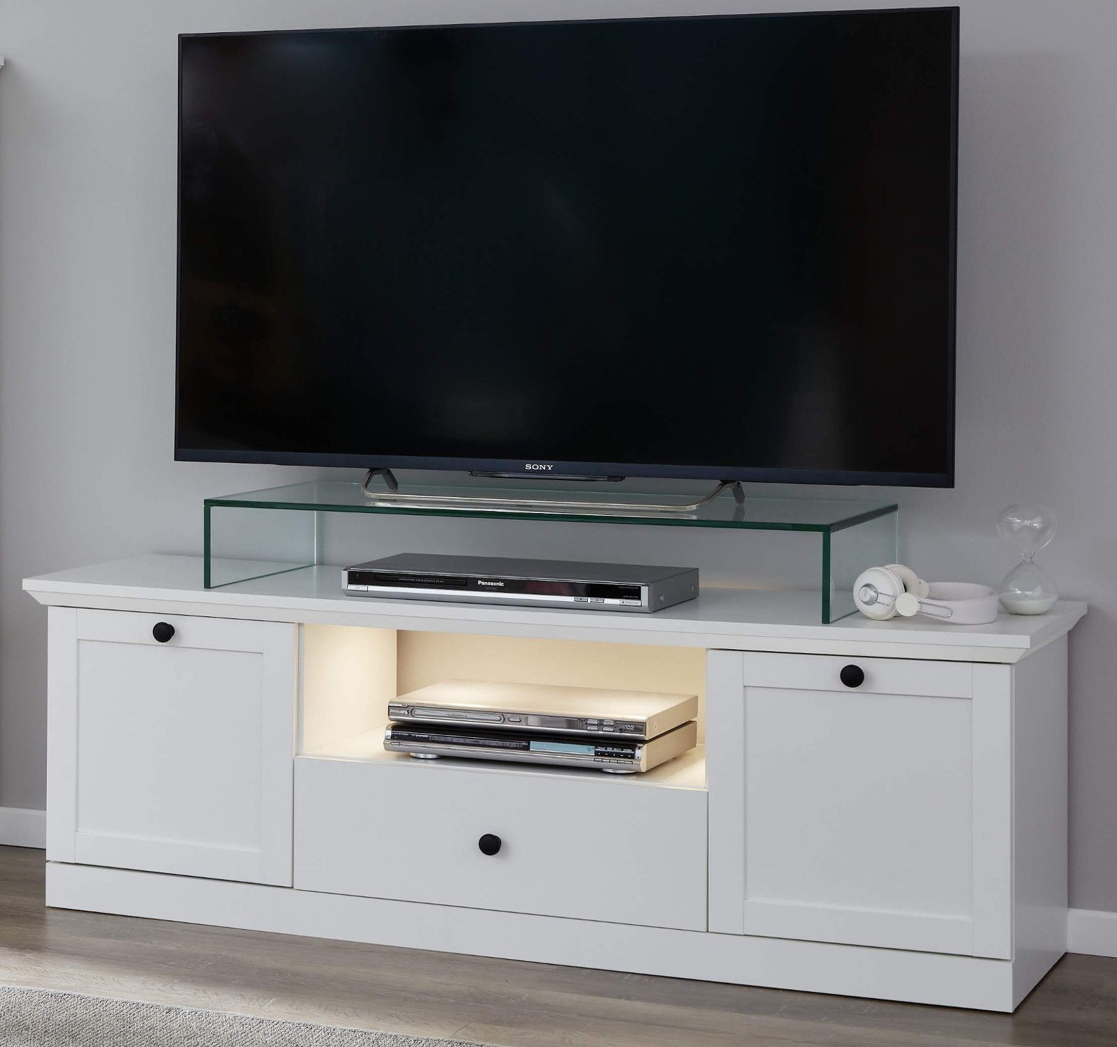 trendteam Lowboard Baxter (TV Unterschrank in Landhaus weiß, 140 x 49 cm), günstig online kaufen