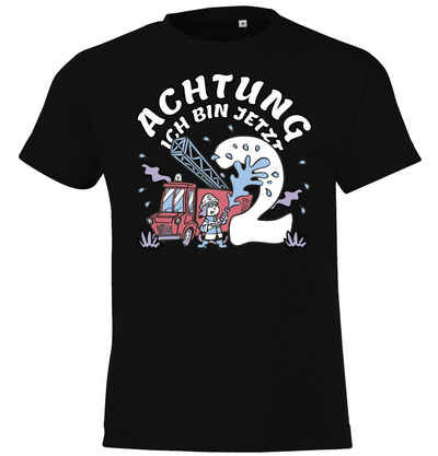 Youth Designz T-Shirt Achtung ich bin jetzt 2 Kinder Shirt imGeburtstag Look