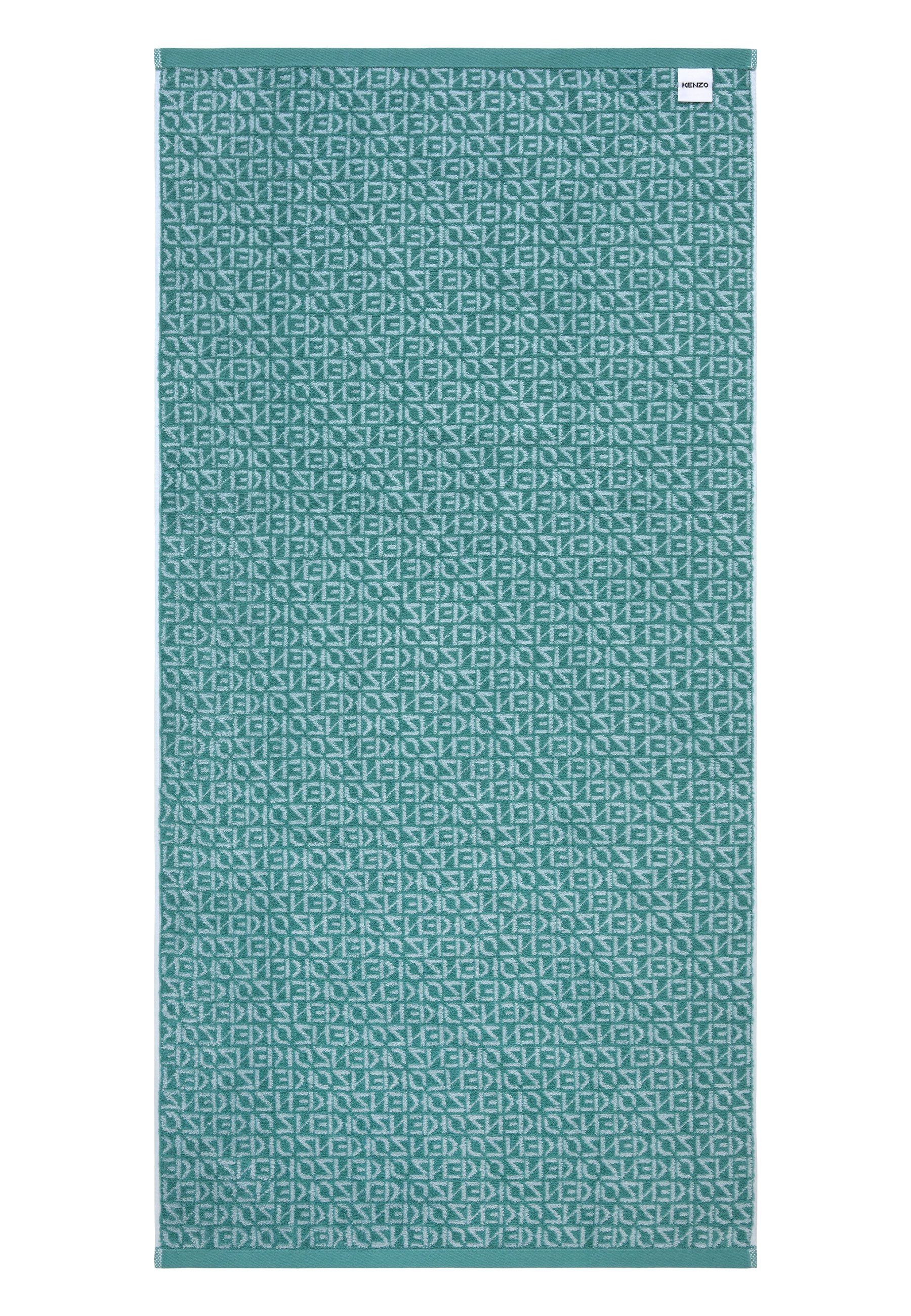 MAISON Handtuch mit KSTAMP, KENZO modernem Design aqua