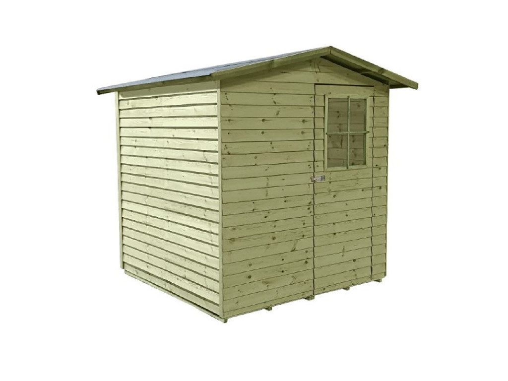 Belladoor Gartenhaus Gerätehaus Dortmund 1 9 mm kesseldruckimprägniert, BxT: 180x145 cm, 9 mm Wandstärke, Einzeltür mit Kunstglas-Einsätzen, Kesseldruckimpr...