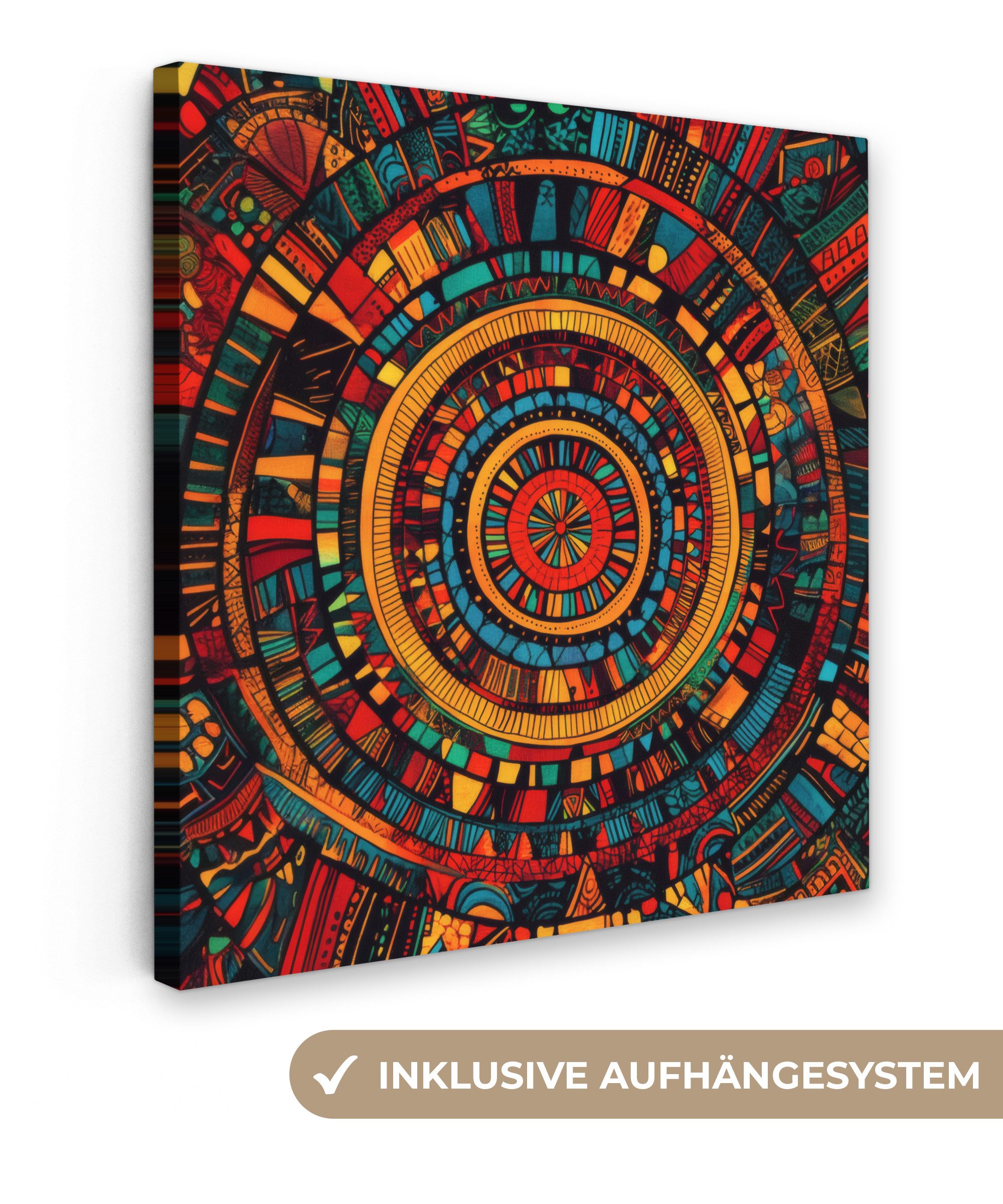 OneMillionCanvasses® Leinwandbild Mandala - Kreise - Muster, Fotodruck (1 S günstig online kaufen