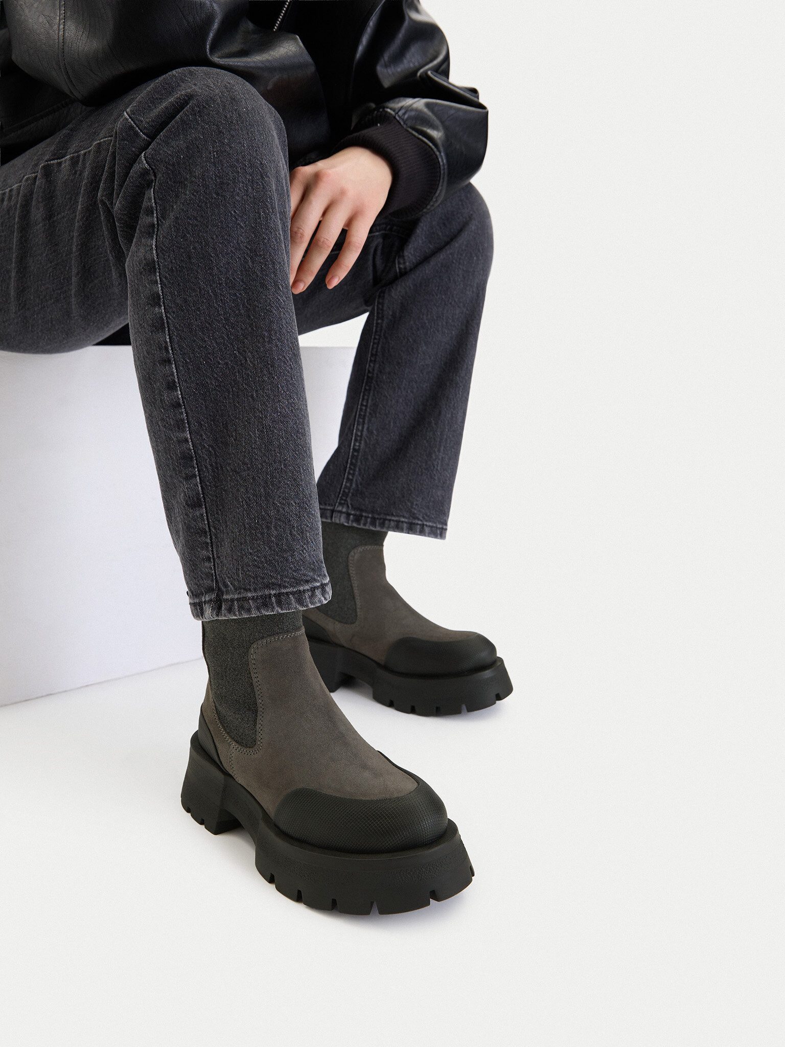 G-STAR G Star Raw Damenstiefel Grau G-STAR RAW-CEO-WI16-525-05 Grau Chelseaboots