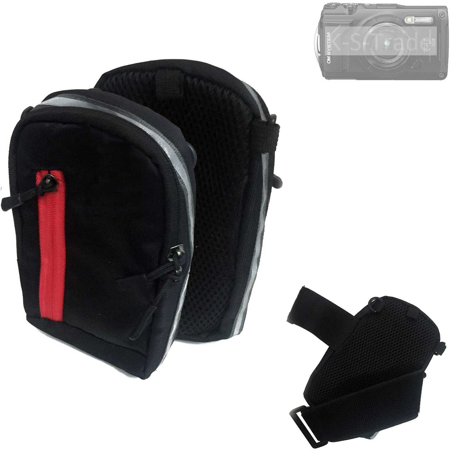 K-S-Trade Kameratasche für OM System TG-7, Fototasche Kameratasche Gürteltasche Schutz Hülle Case bag