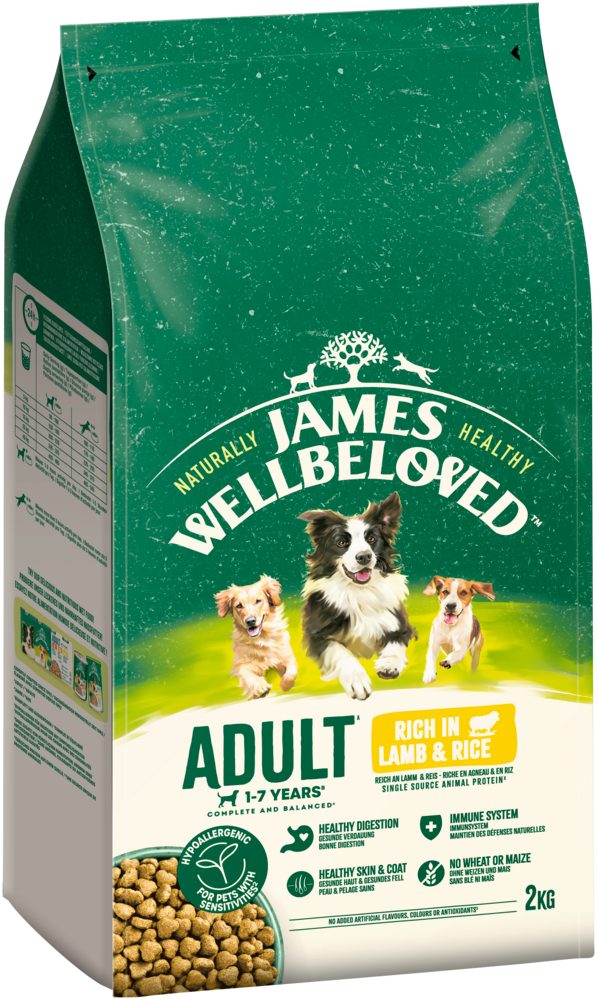 James Wellbeloved JAMES WELLBELOVED™ Hund Lamm & Reis 2kg, Trockenfutter für: Hunde