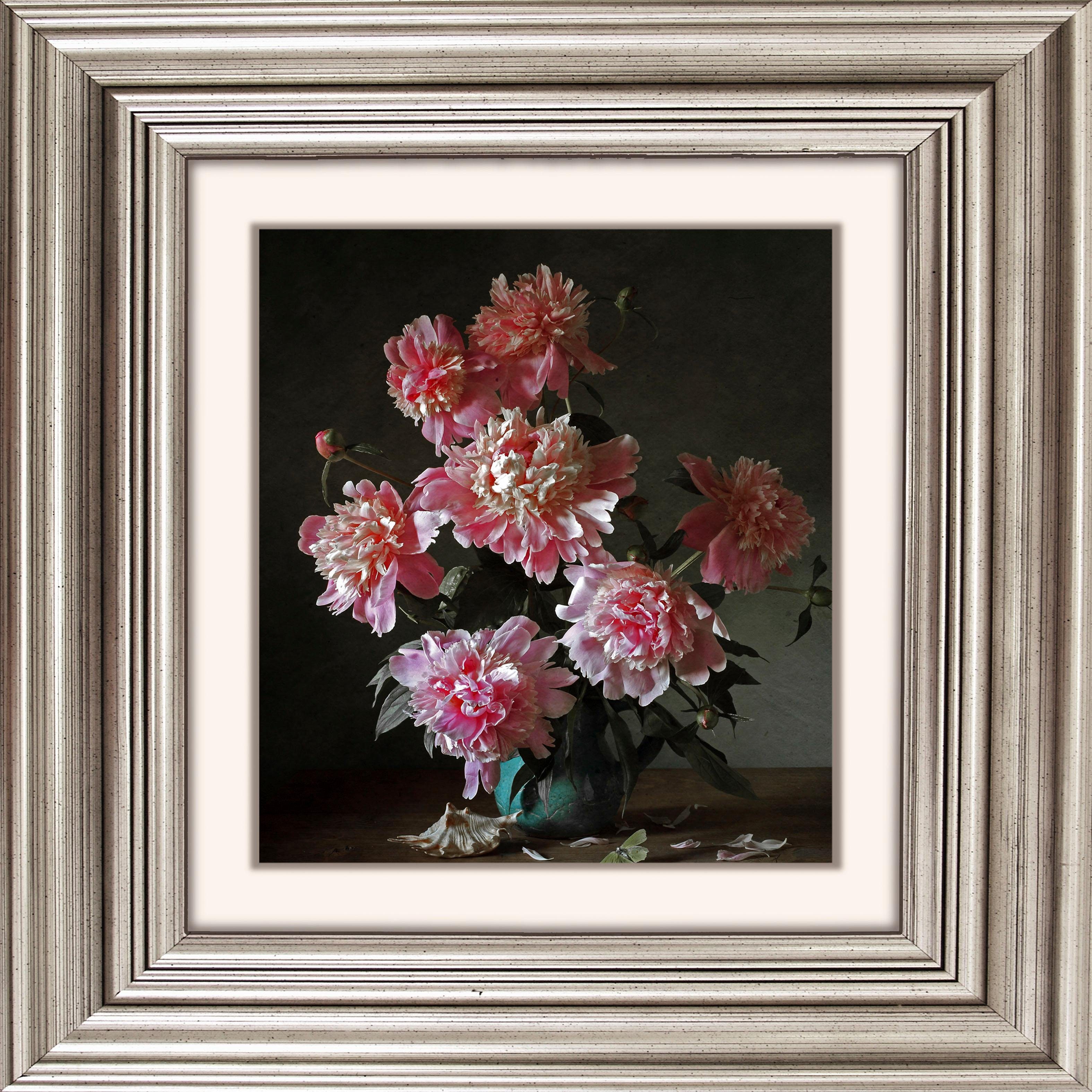queence Acrylglasbild Rosa Blüten