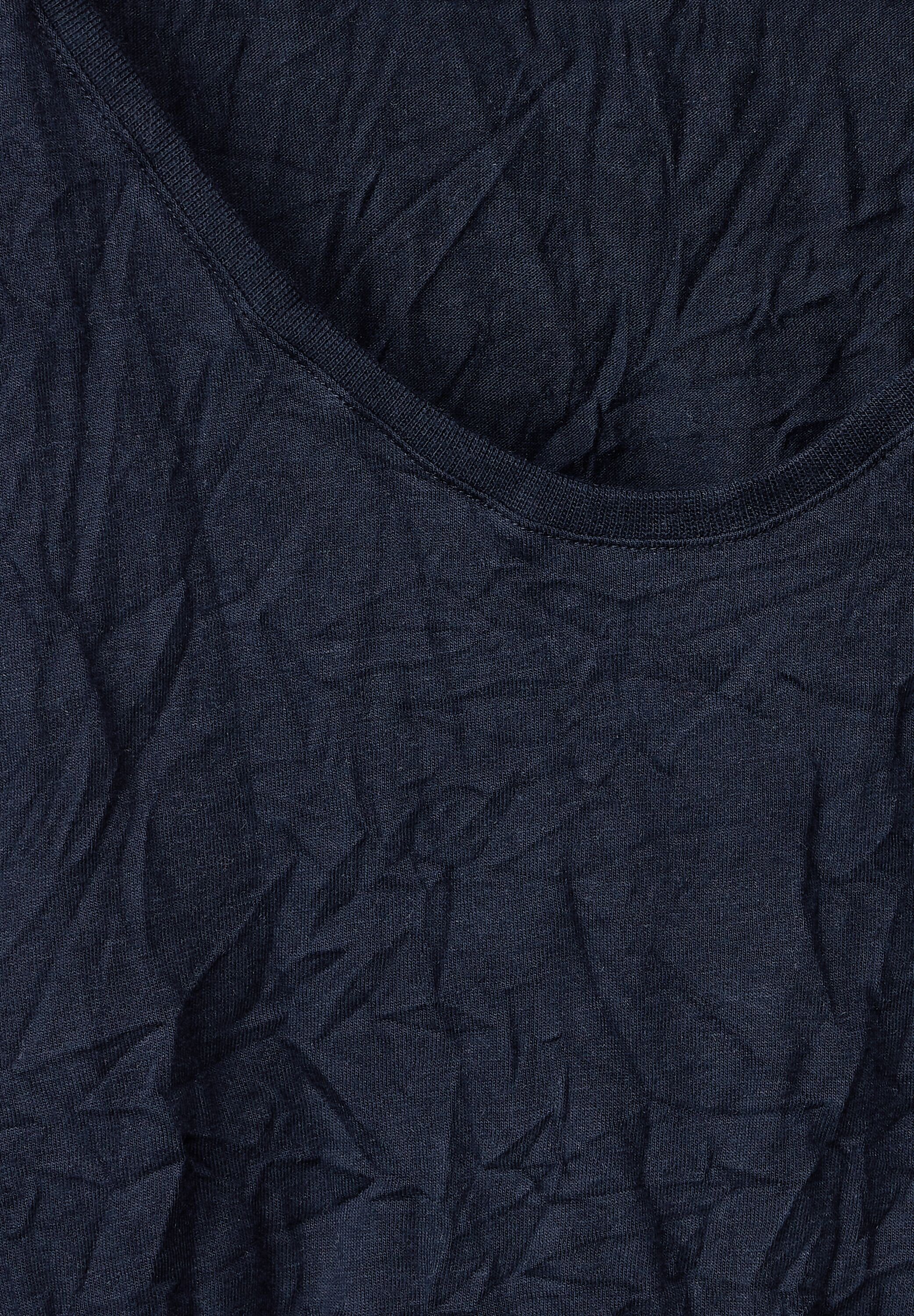 STREET ONE T-Shirt aus softem Materialmix deep blue