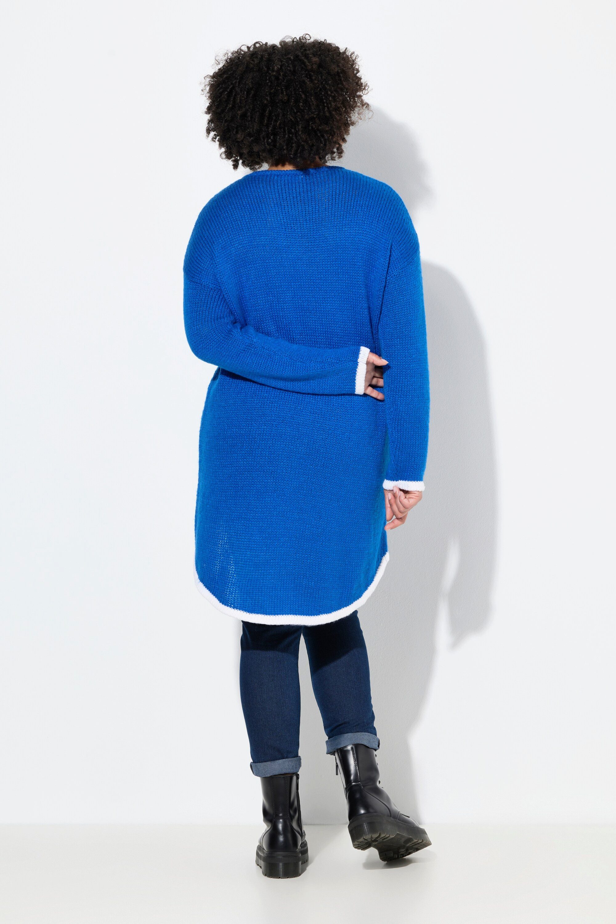 Angel of Style Strickpullover Pullover A-Linie Smiley Saum hinten länger