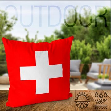 Kissenbezug, VOID, Sofa-Kissen Schweiz Flagge Fahne Fan Fussball EM WM Suisse