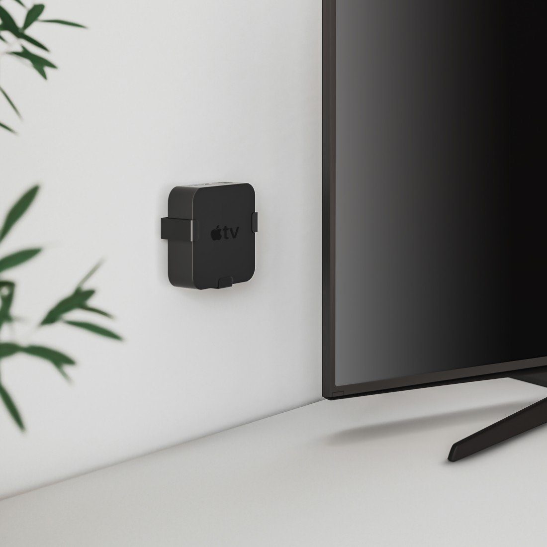 TV-Wandhalterung, Gen) für TV 4K (1./2./3. TV Apple Gen) mit flach, Montagezubehör, (magnetisch, Hama Fernseher) (4. Schwarz, HD Apple HD Wandhalterung Farbe