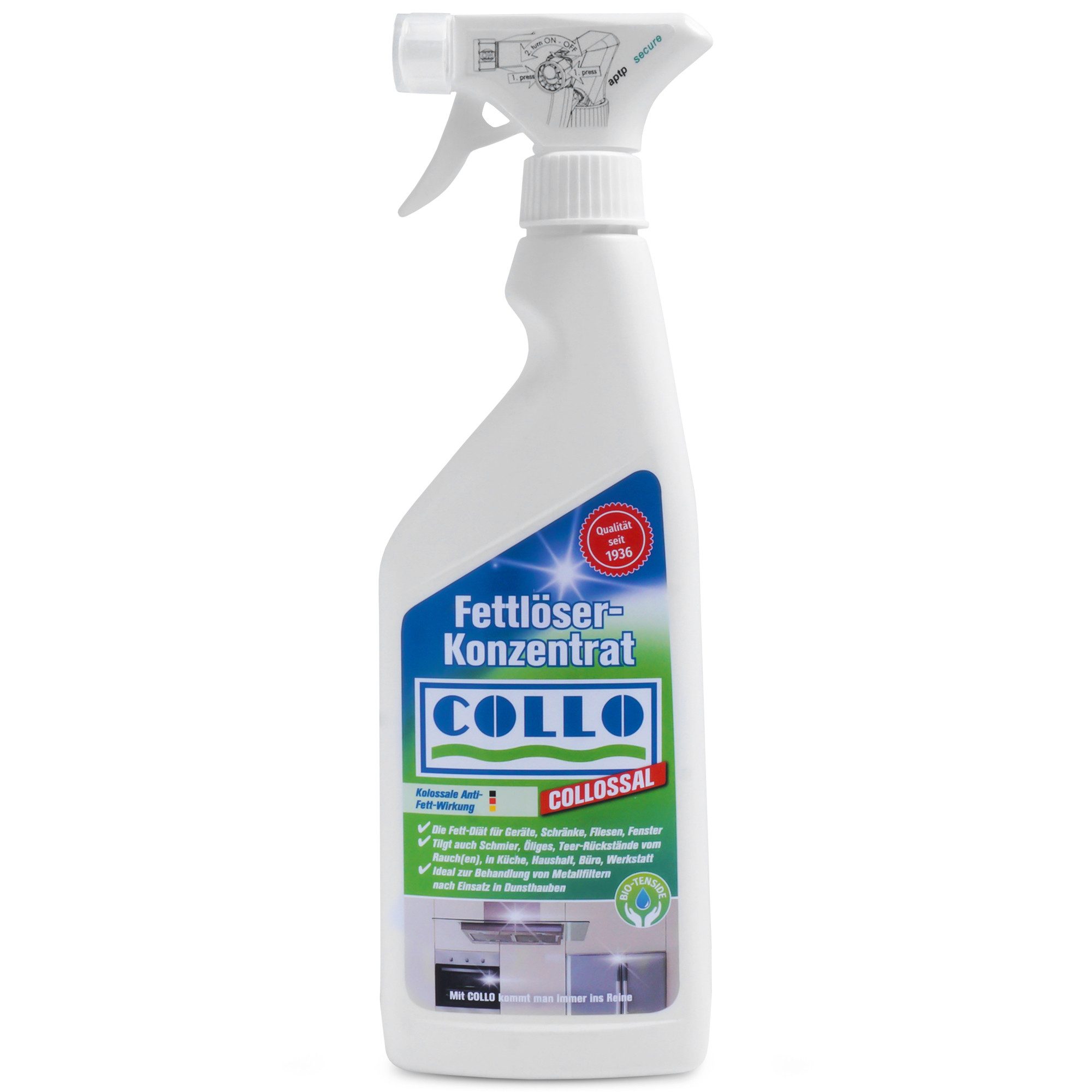 COLLO Fettlöser Collo collossal 500 ml Küchenreiniger (Konzentrat für Herd Dunsthaube 500ml)