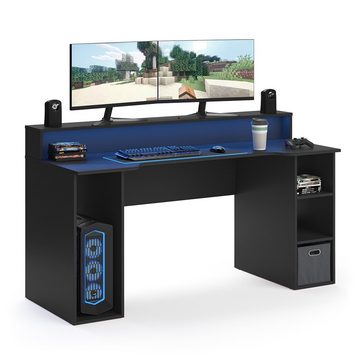 Vicco Computertisch Gamingtisch Schreibtisch RONI Schwarz