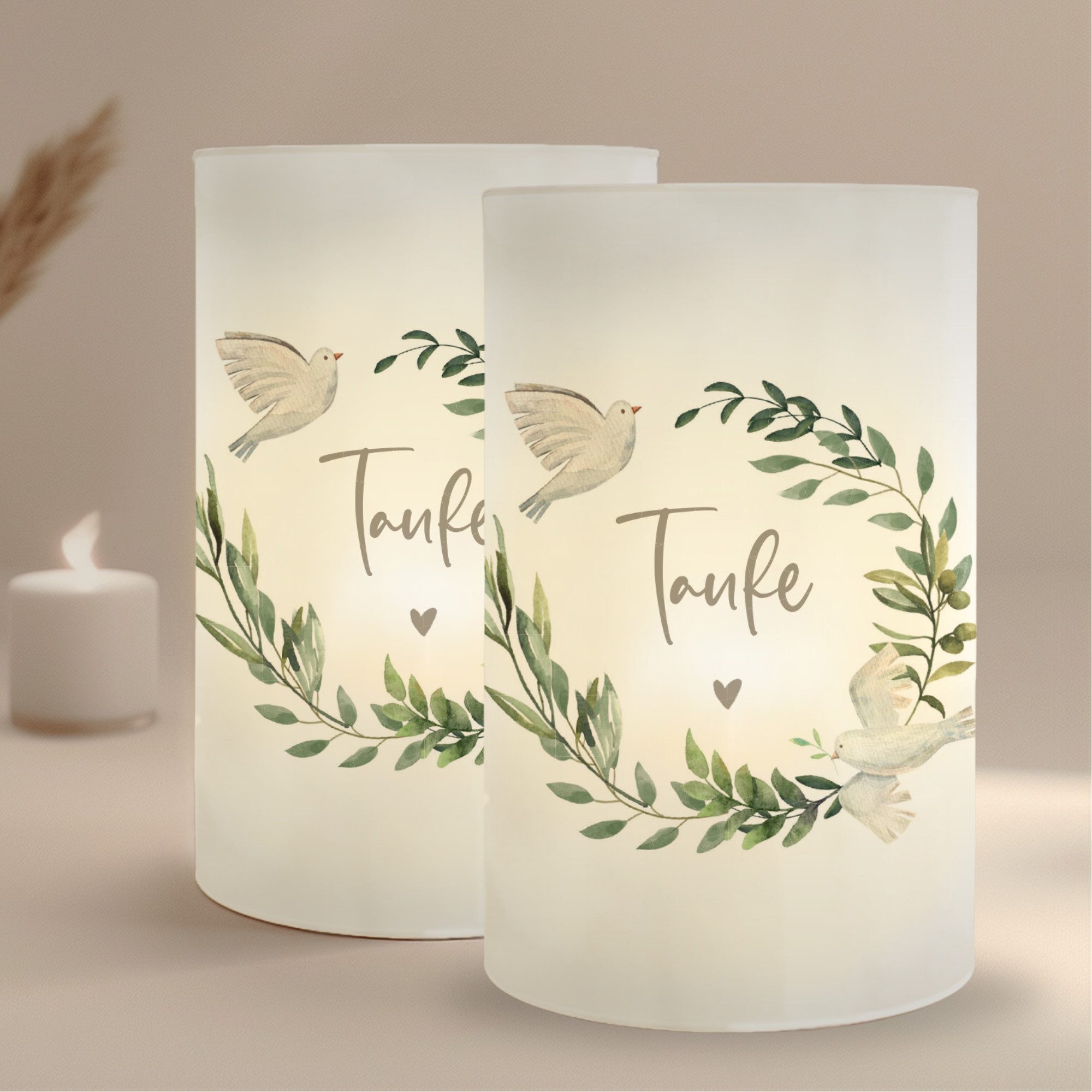 MeinBaby123® Papierdekoration 10 Windlichter Taufe, Taufe Deko, Taufe Windlicht, Lichthülle Taufe, Windlicht Taufe, Deko für die Taufe, Tischdeko für die Taufe