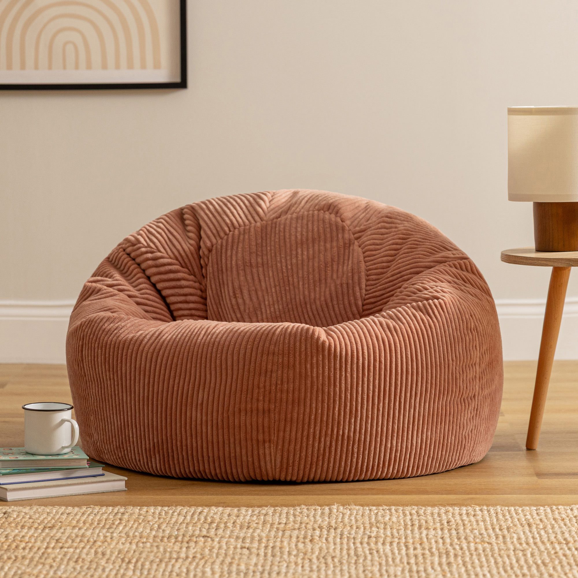 icon Sitzsack Sitzsack Erwachsene aus Cord flauschig „Kingston“, 85x50cm, Made in Germany, für Erwachsene & Kinder, mit Füllung