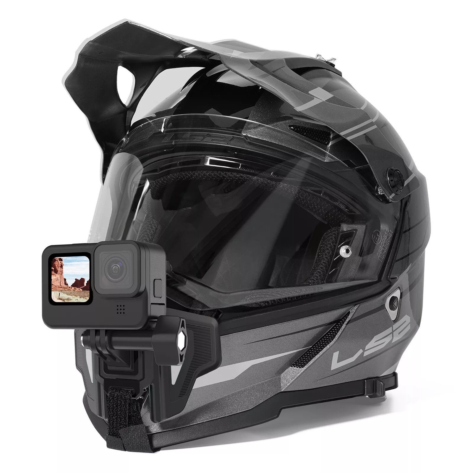 Action Cam-Halterung Motorrad Helm Halterung Halter Chin Mount für Gopro Hero Insta360 DJI