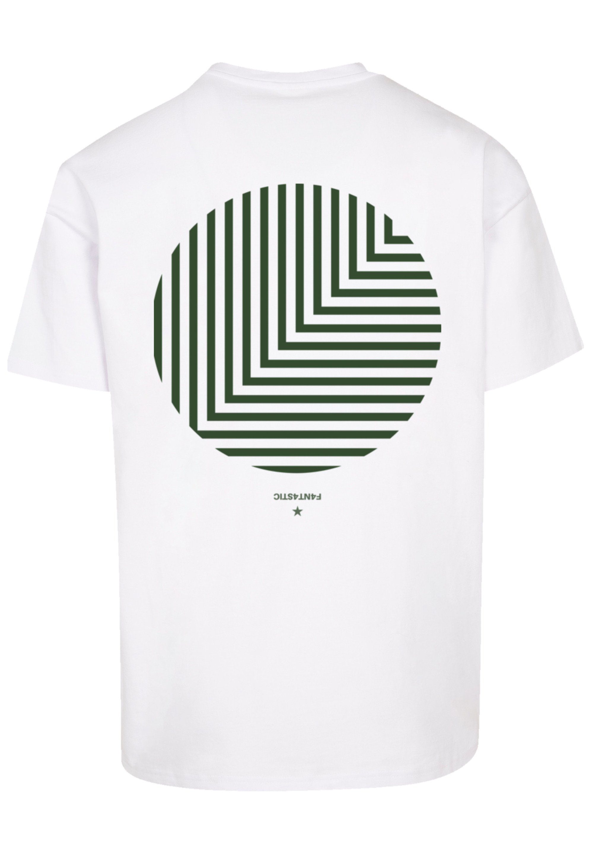 weiß Print T-Shirt Geometrics F4NT4STIC Grau