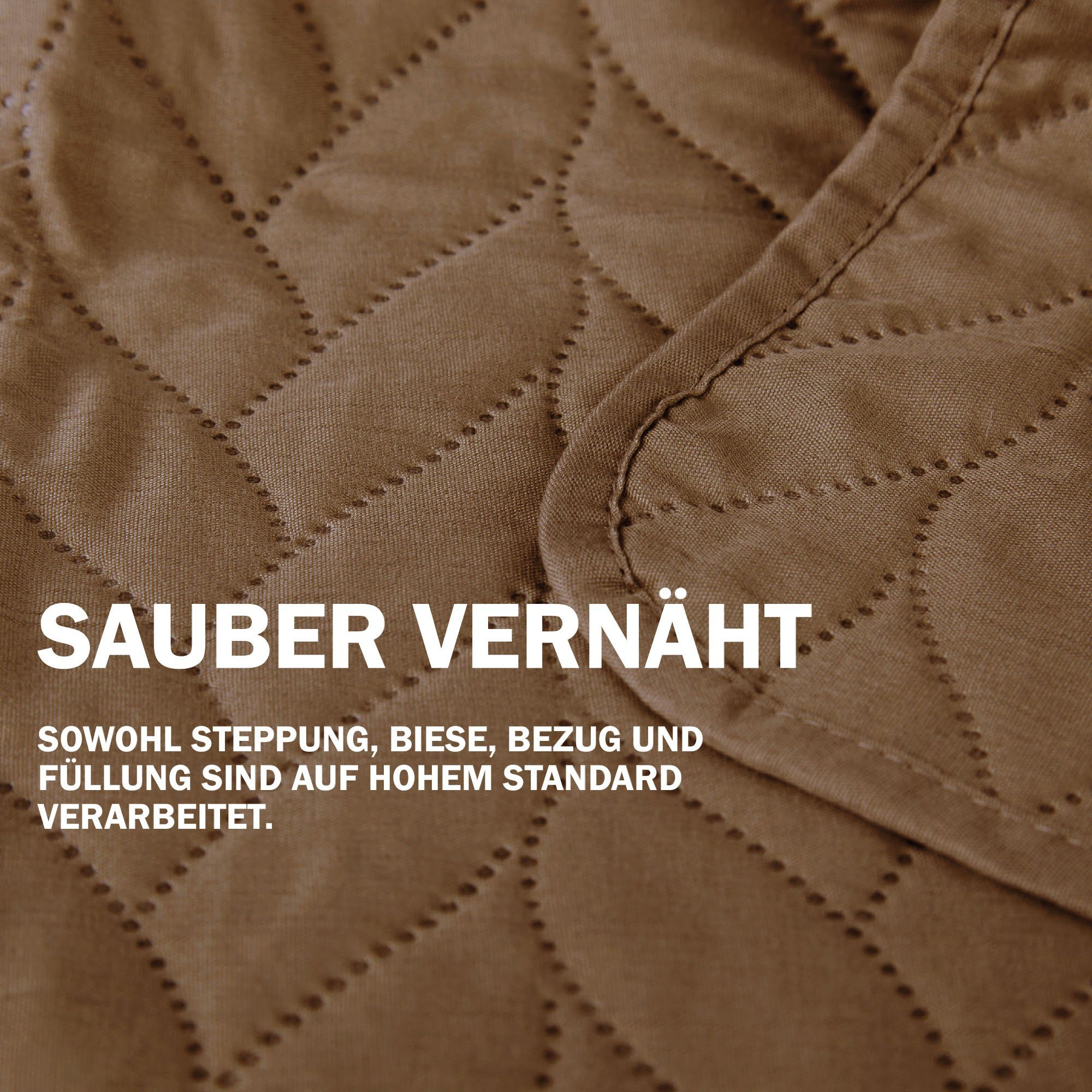 Bestlivings Tagesdecke Bettüberwurf gesteppt, XXL Sofaüberwurf - Sommerdecke gesteppt - Steppdecke, Wendedecke – Bild 5 von 5