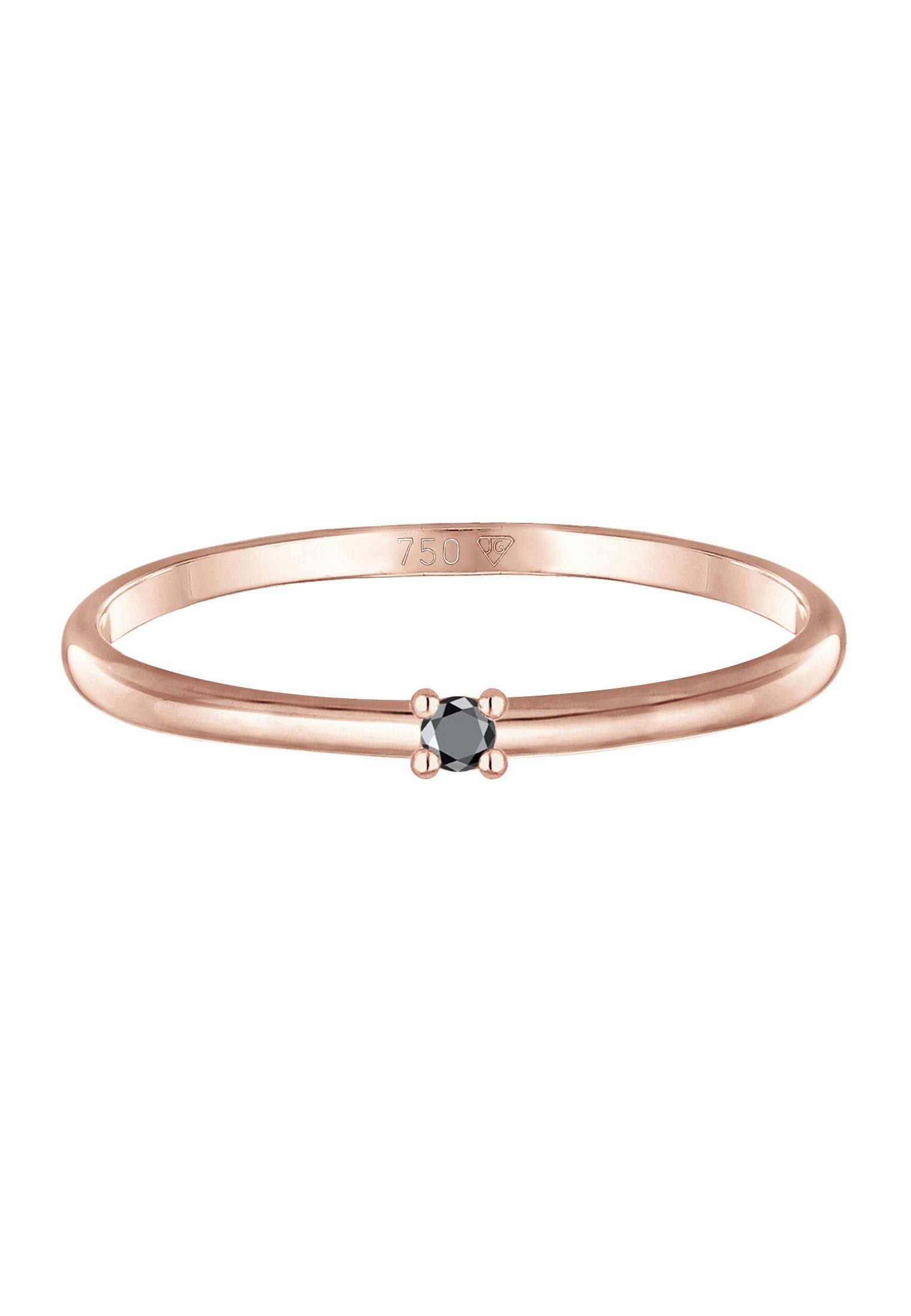 Elli DIAMONDS Diamantring Diamant Schwarz Brillantschliff günstig online kaufen
