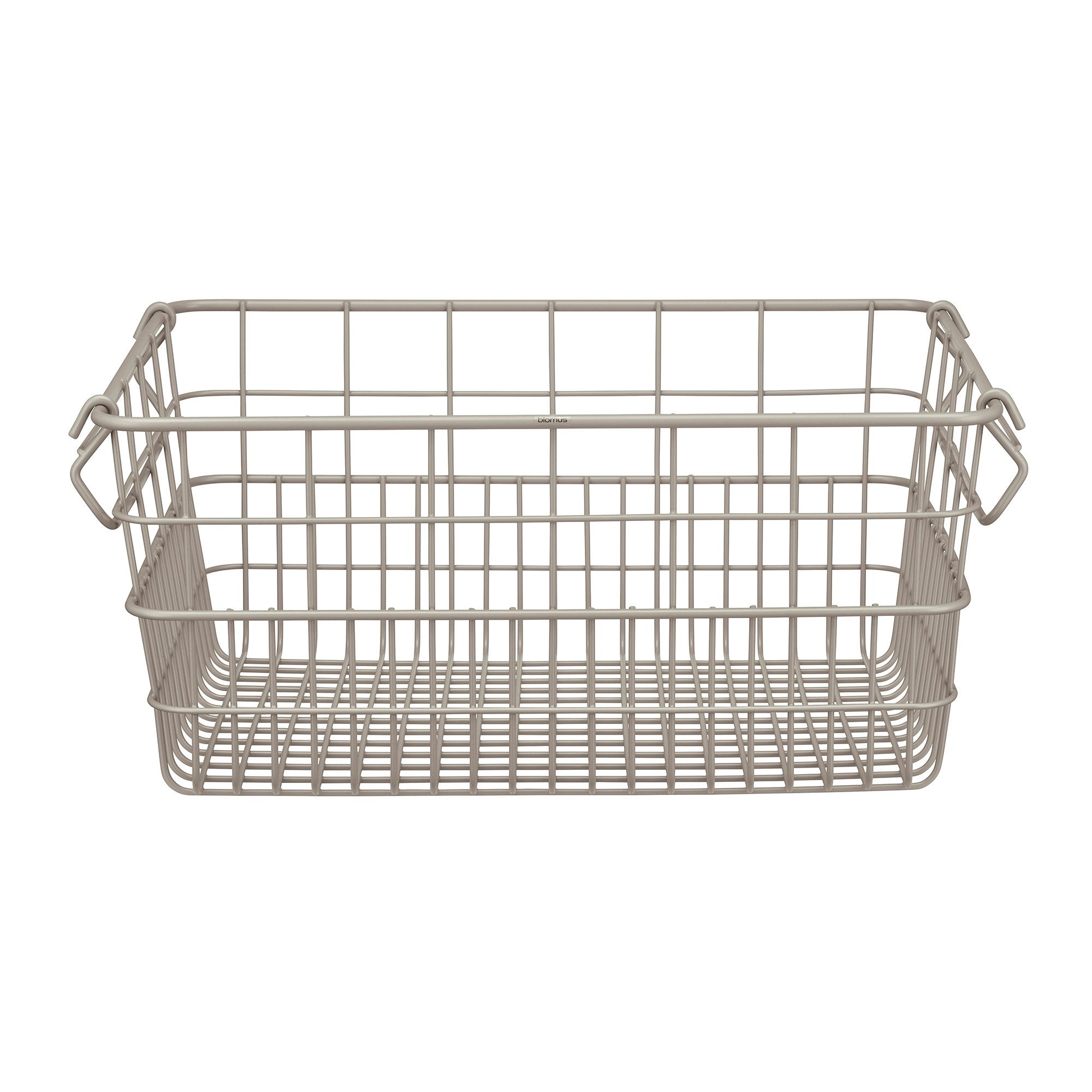 blomus Aufbewahrungskorb -KAGO- Aufbewahrungsbox, Gitterkorb, Organizer: moderner Drahtkorb (1 St), moderner Designfokus, Metall, Henkel zum Tragen, Stapelbar