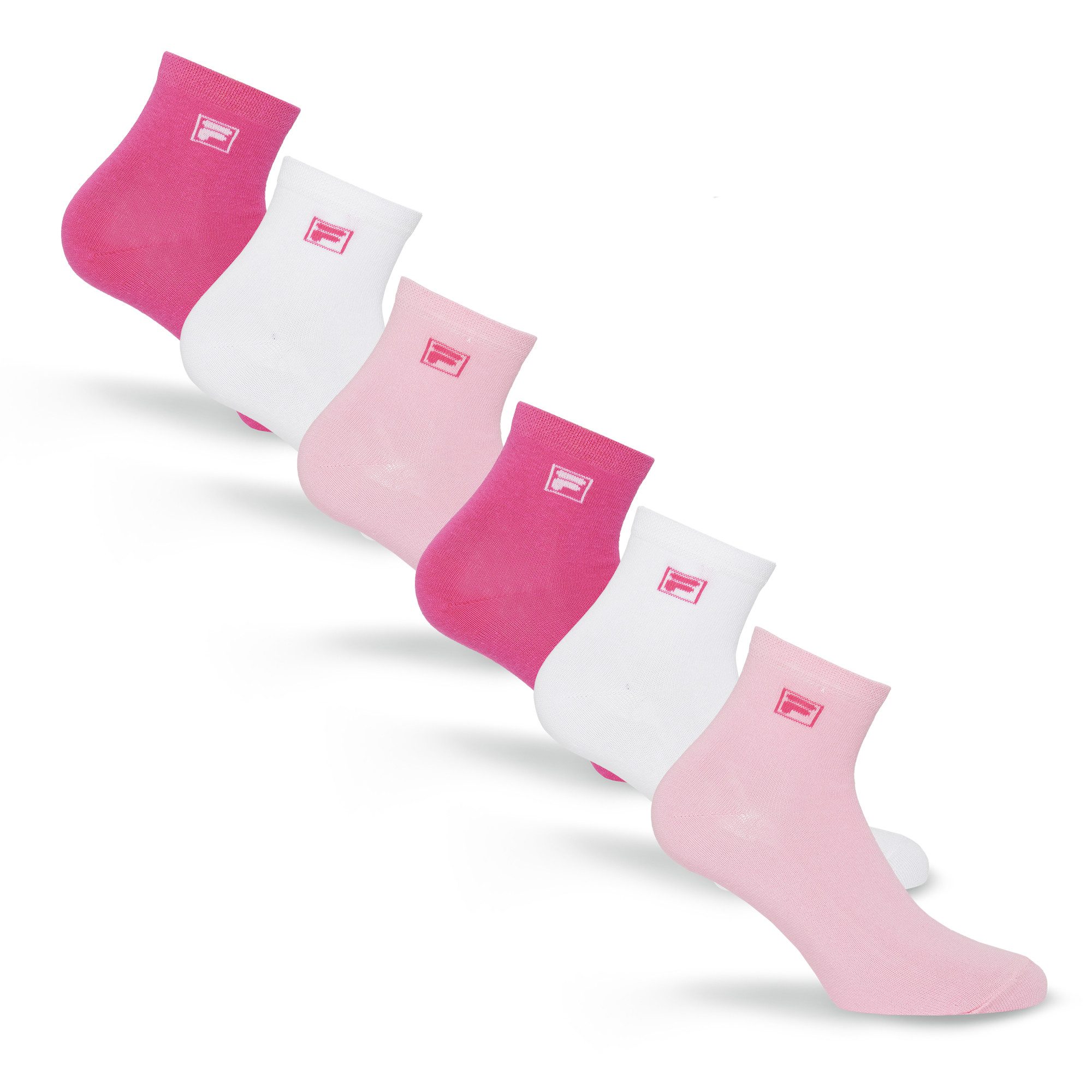 Fila Kurzsocken UNISEX QUARTER PLAIN SOCKS (6 Paar) mit Logo-Schriftzug