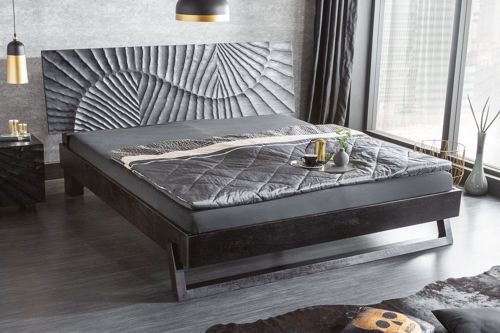 riess-ambiente Bett SCORPION 180x200cm schwarz (Einzelartikel, günstig online kaufen