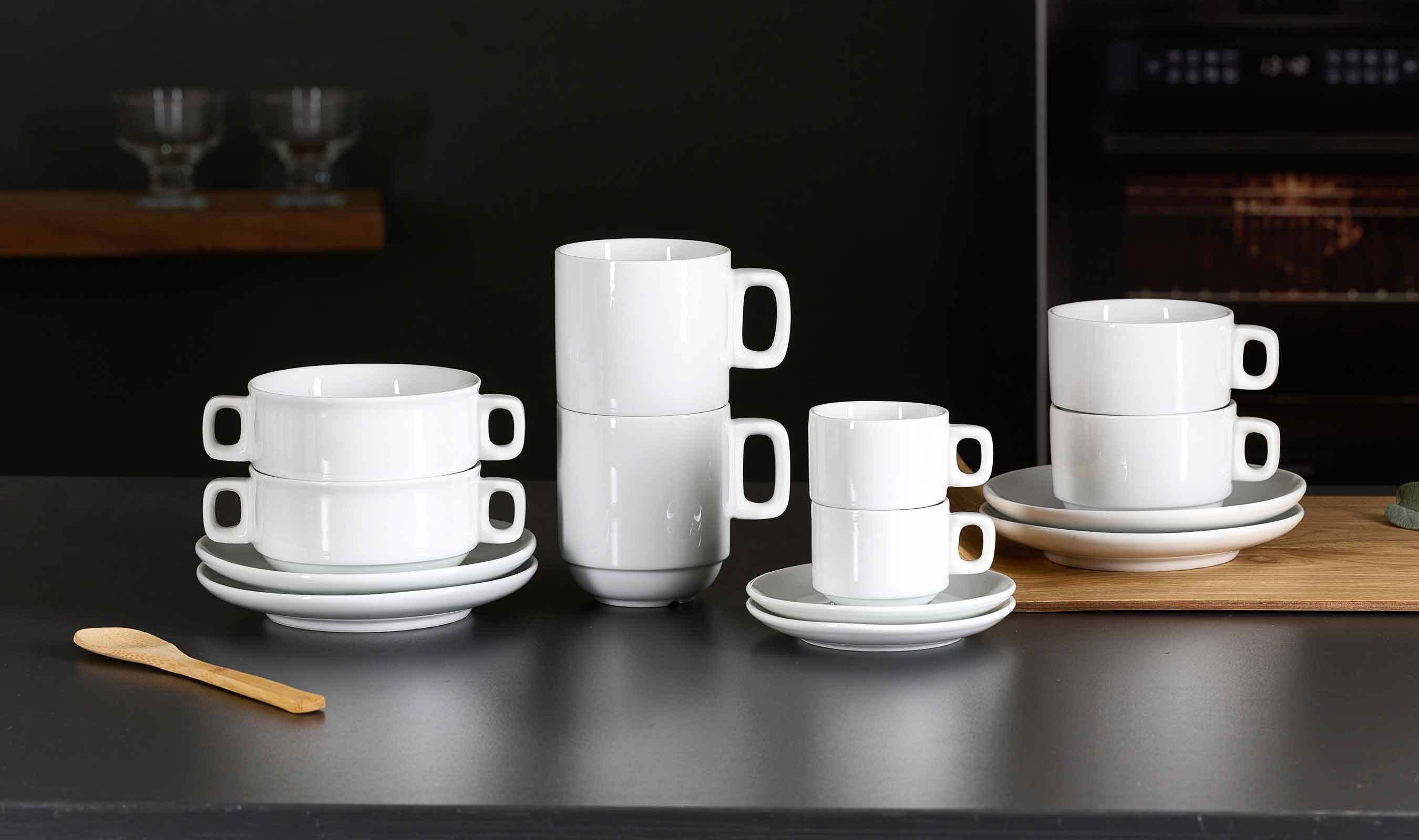 Ritzenhoff & Breker Untertasse Bianco Espressountertassen ø 11 cm 6er Set, (6 St)