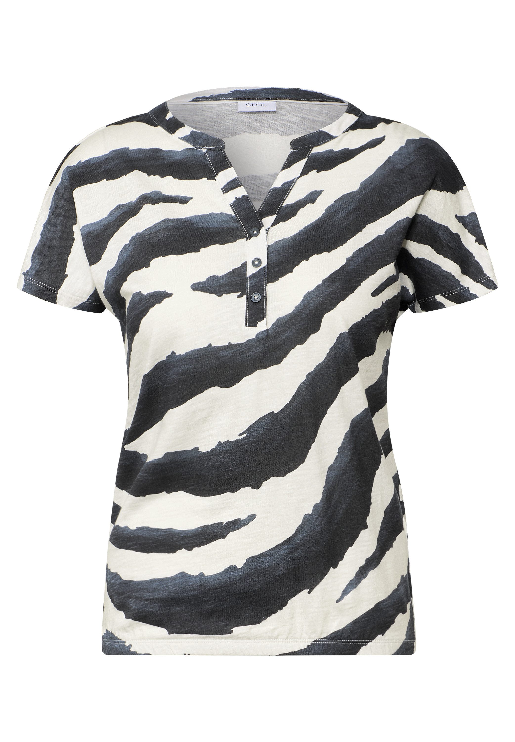 CECIL T-Shirt mit Elastiksaum