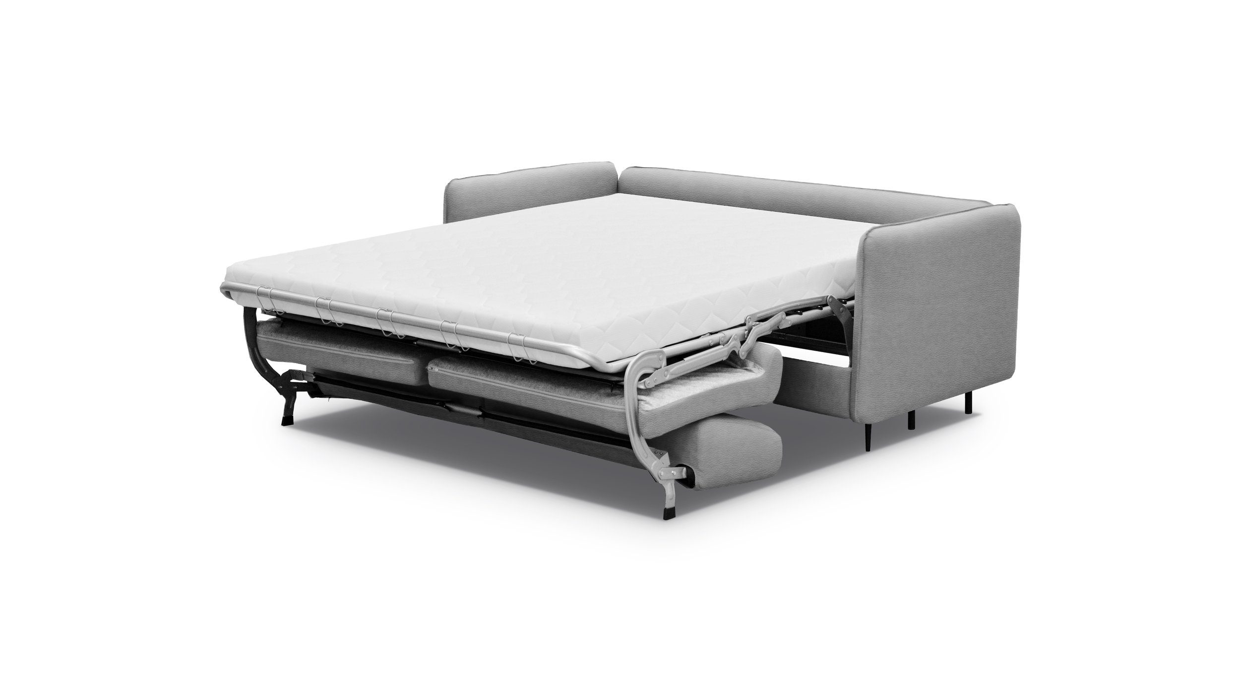 mit Design, stellbar, Raum 3-Sitzer Stylefy frei Modern im Metall 2-Sitzer, Bettfunktion, Arnold, Sofa,