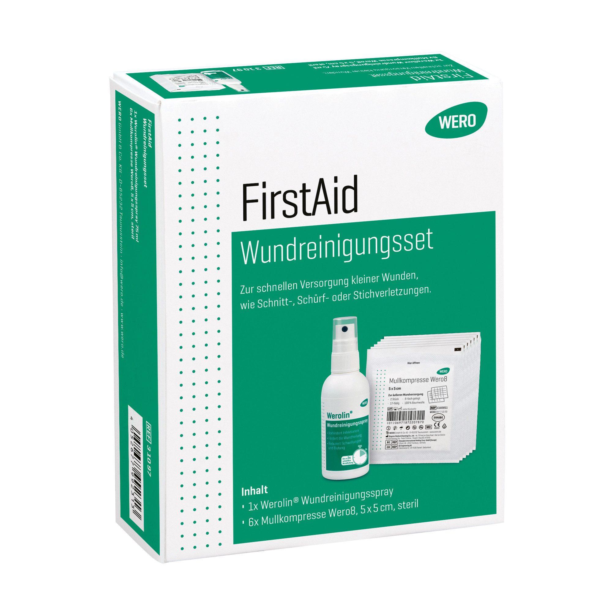 WERO Erste-Hilfe-Set Wundreinigungsset WERO FirstAid - Versorgung kleiner Wunden