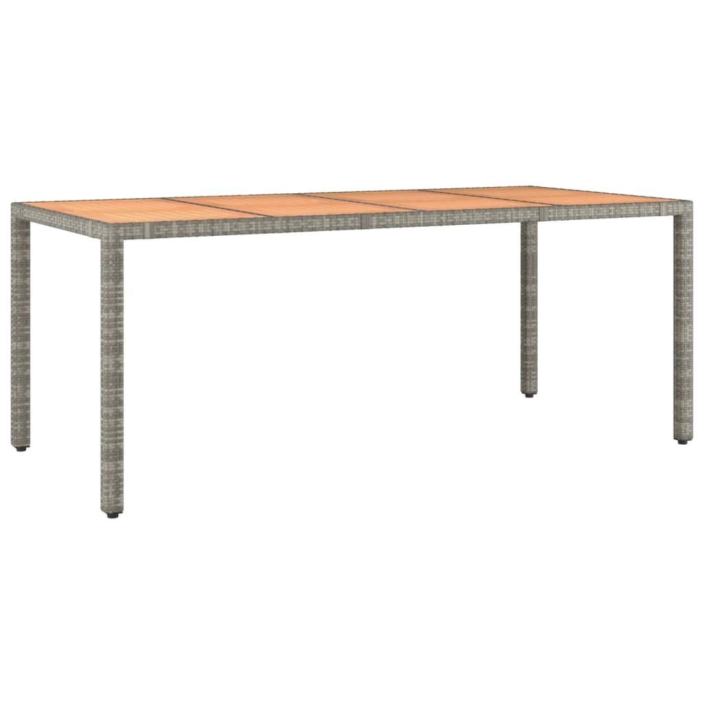 vidaXL Gartentisch Gartentisch mit Holzplatte Grau günstig online kaufen
