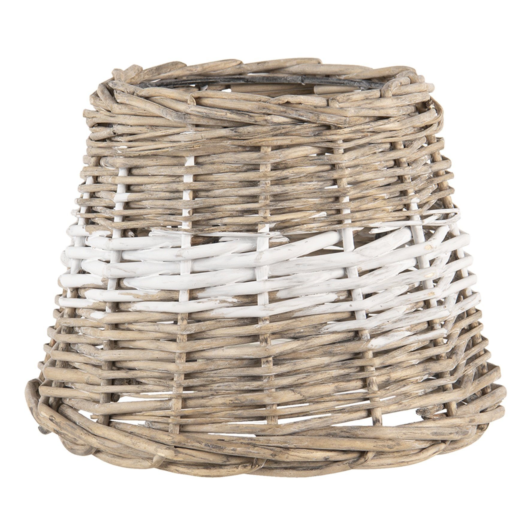 Clayre & Eef Lampenschirm Tischlampenschirm Rattan Natur 20 x 15 cm E27, Ra günstig online kaufen