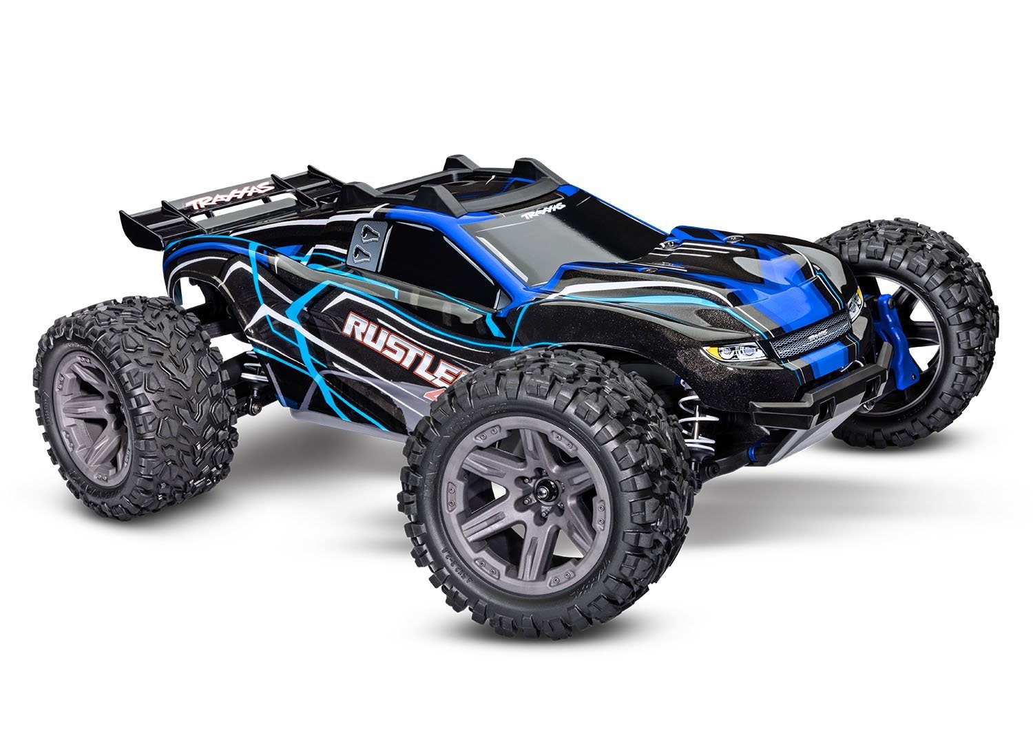Traxxas RC-Buggy Traxxas RC Rustler 4x4 Brushless 2S Stadium Truck RTR Blau 1:10