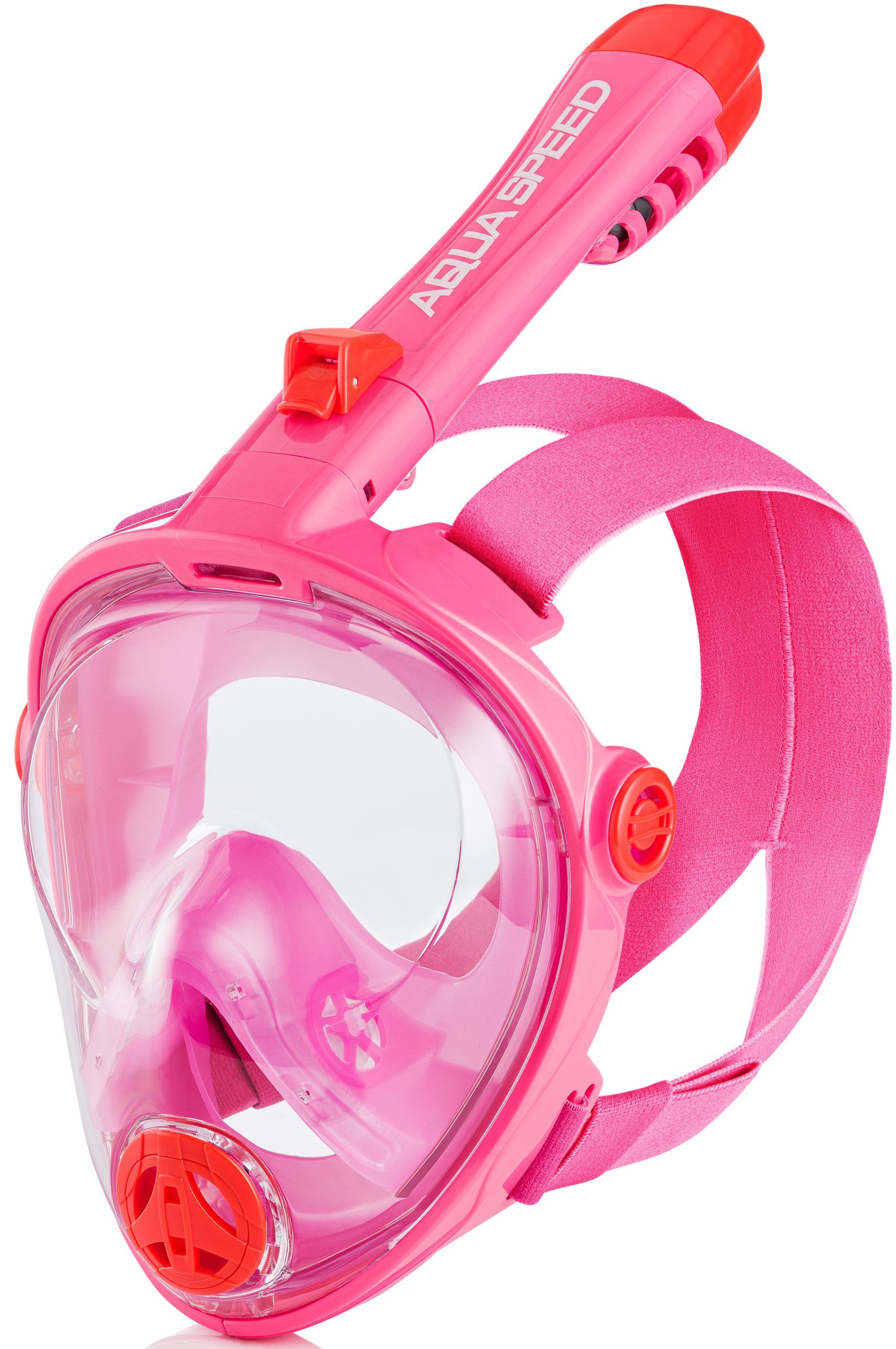 Aqua Speed Schnorchel Kinder 180° Panorama Full Face Schnorchelmaske + Mikrofaser Handtuch (Maske für Kinder, Full Face, Kinderschnorchel, Wassersport-Ausrüstung), Für Kindergrößen entwickelt – Passt perfekt auf kleinere Gesichter