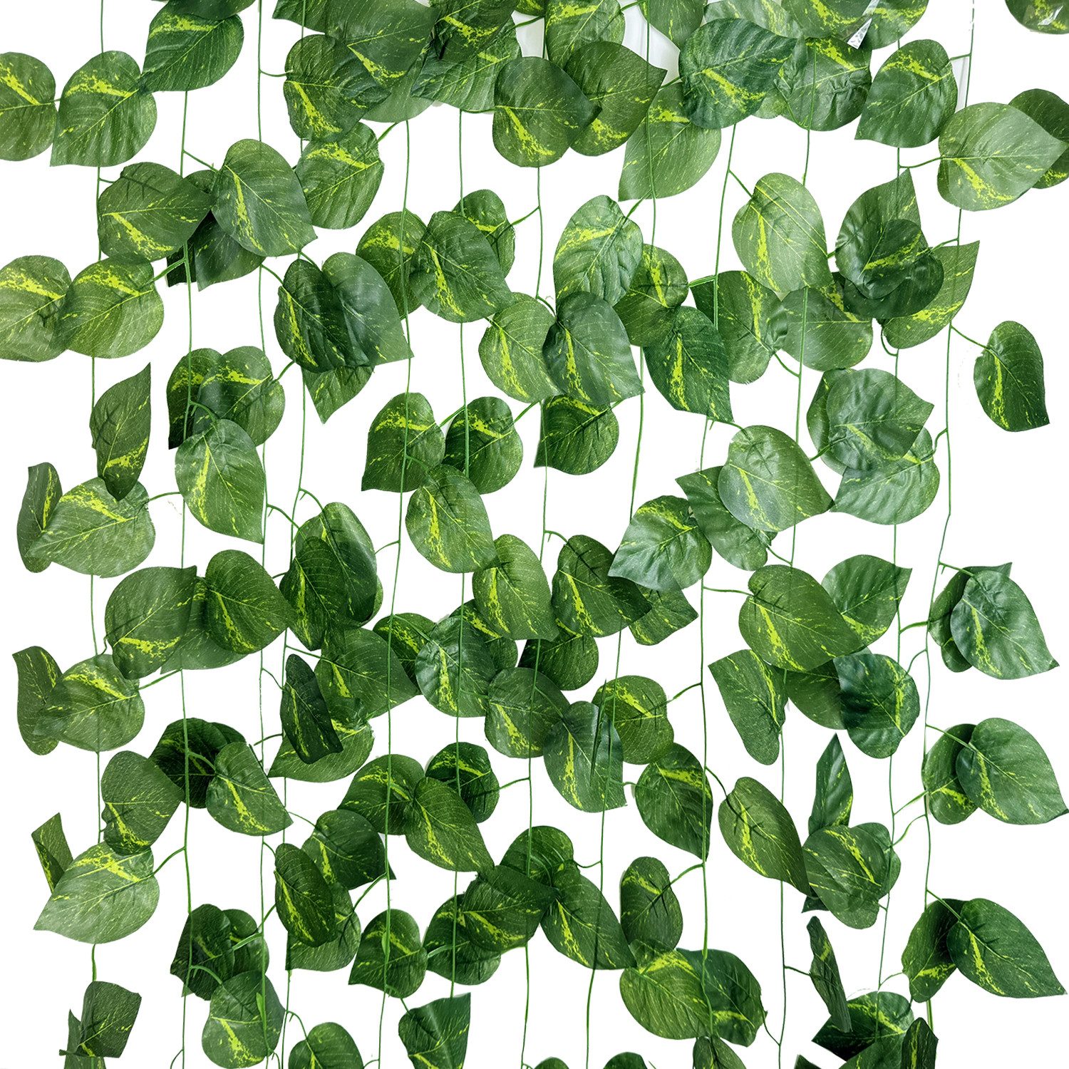 Kunstgirlande 12/24 Stück Künstliche Ranke Pflanzen, Grüne Blätter DIY-Dekoration, Ribelli, für Hintergrund, Hochzeit, Wanddeko, Tischdeko, Garten Party