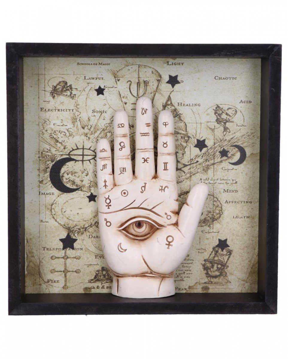 Horror-Shop Dekofigur Wahrsage-Hand als Chiromancy Wandbild 20cm