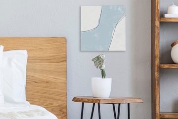 OneMillionCanvasses® Leinwandbild Blau - Minimalismus - Abstrakt, (1 St), Leinwand Bilder für Wohnzimmer Schlafzimmer