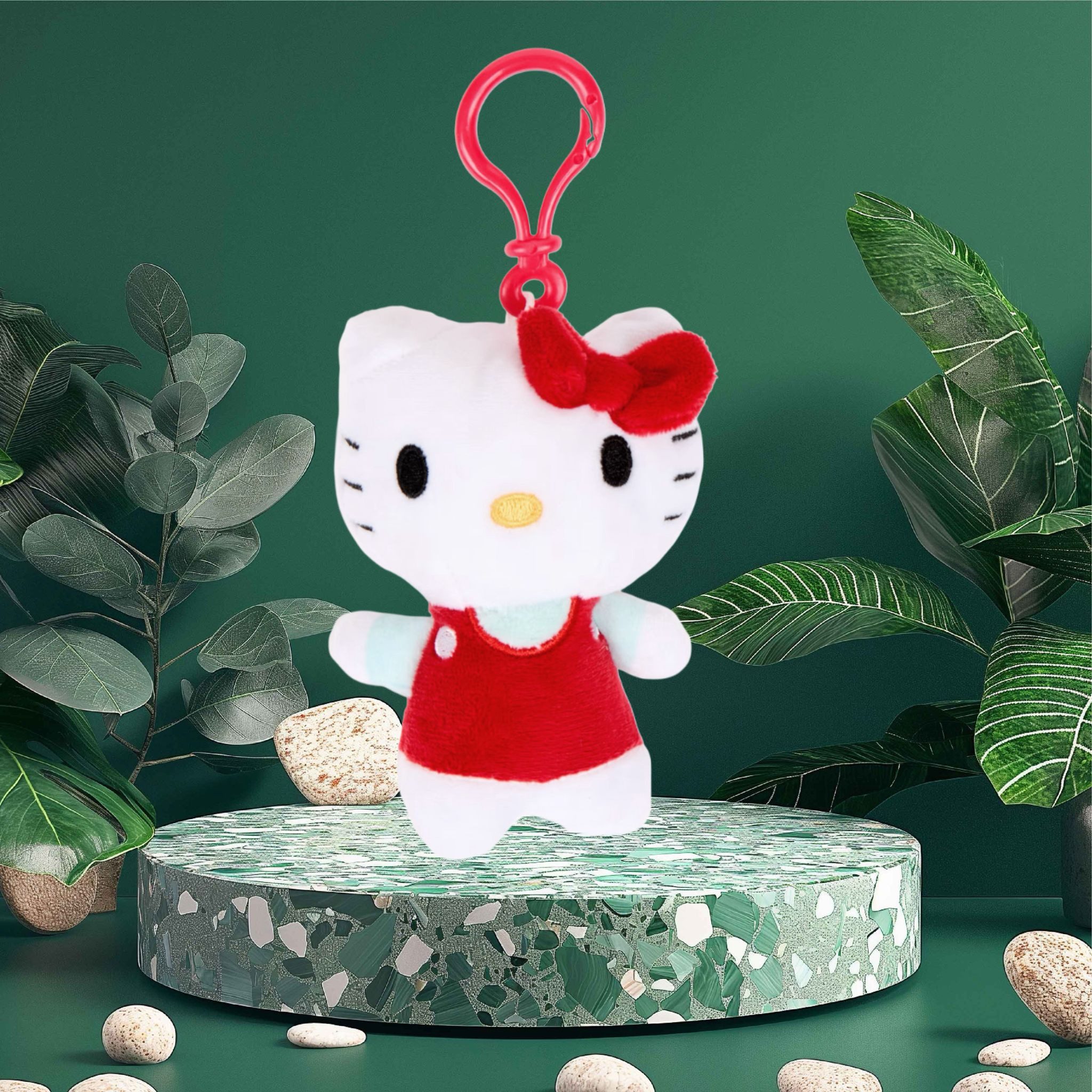 SANRIO Plüschanhänger Hello Kitty Bagclip Kuscheltier Plüsch rot Schlüssela günstig online kaufen