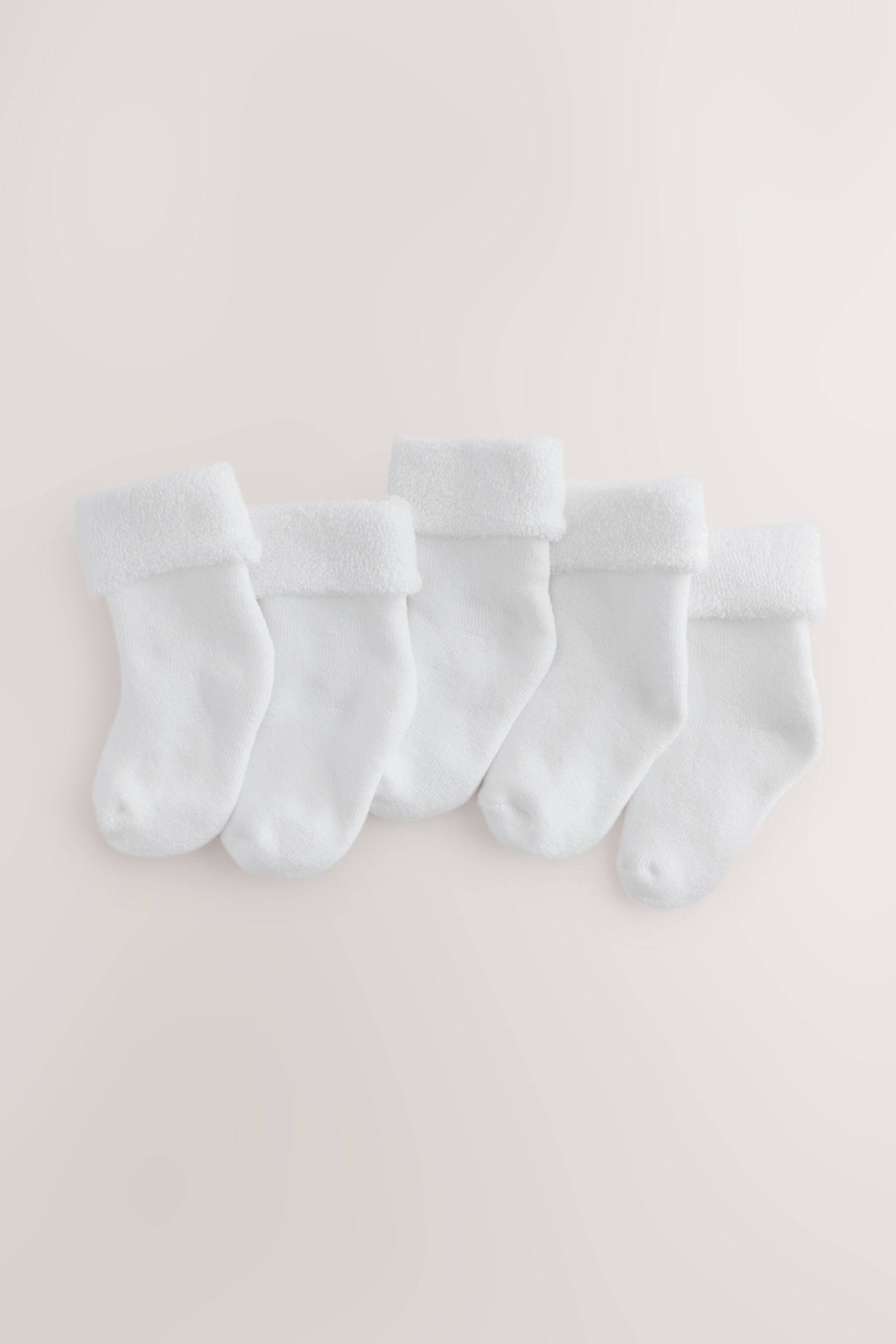 Next Basicsocken Babysocken aus Frottee mit Rollrand, 5er-Pack (5-Paar)