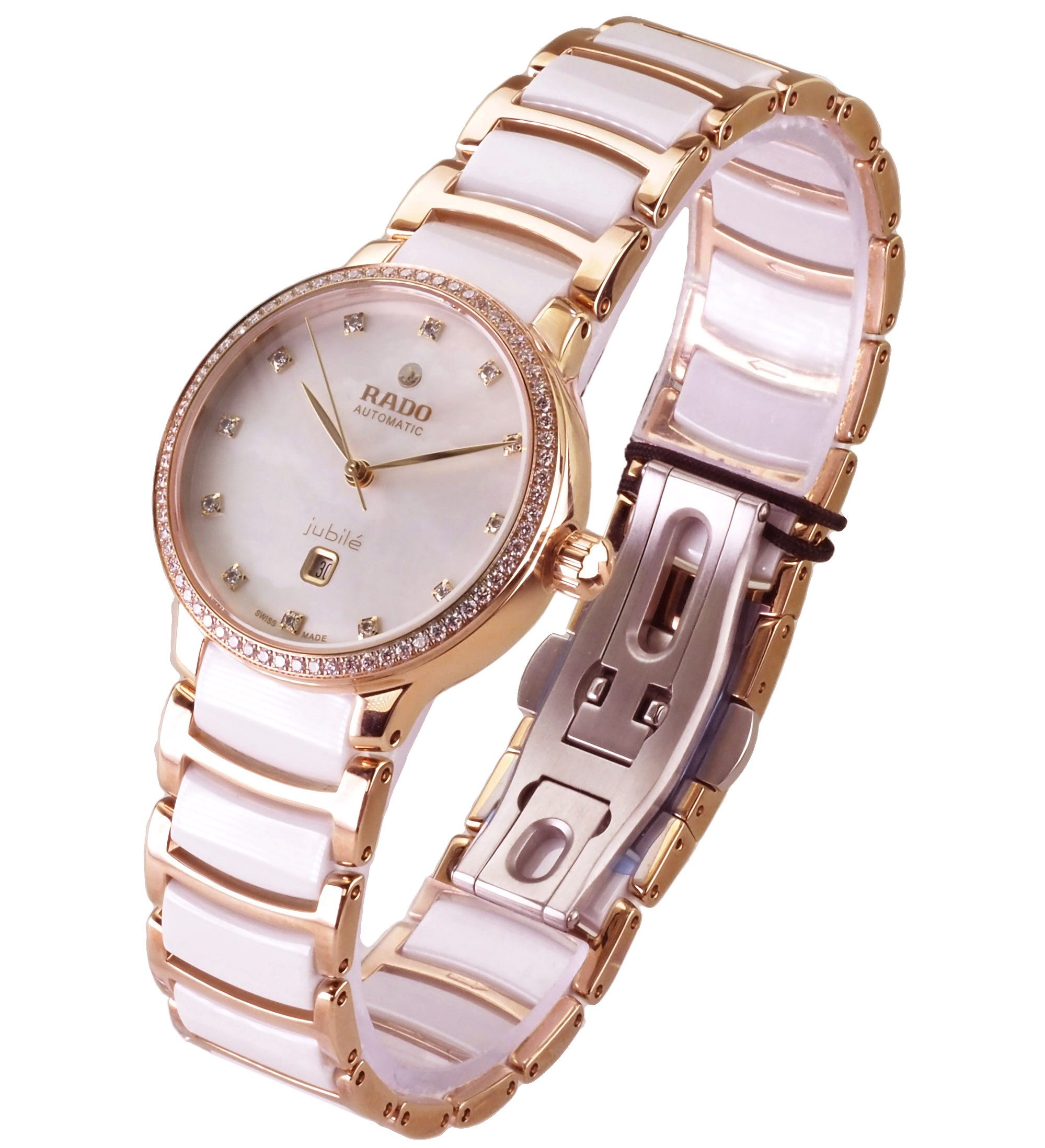 Rado Automatikuhr Damen Uhr R30229902 Centrix Diamond Swiss Made Ø 30,5 mm