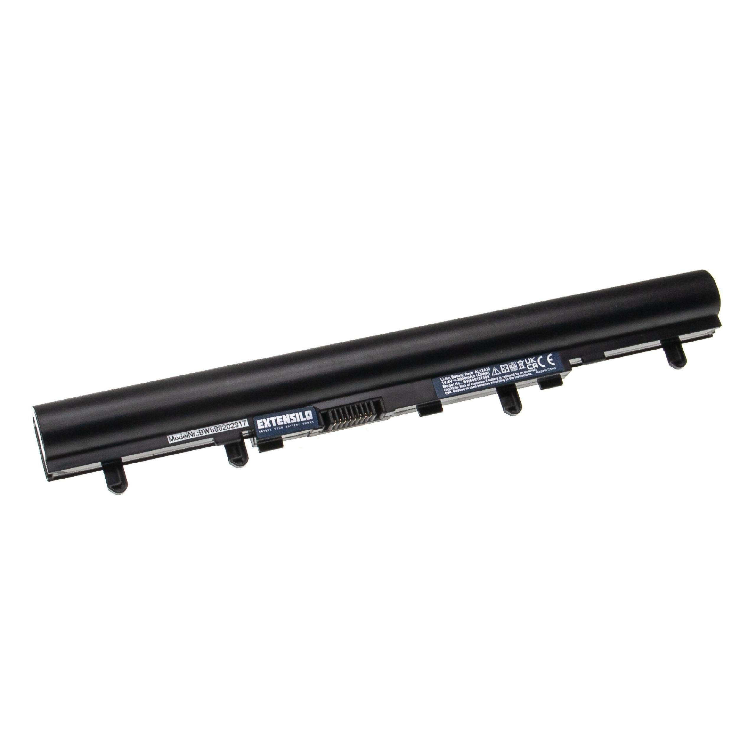 Extensilo passend für Acer Aspire V5-531PG, V5-571PG, V5-WE2, V5-551, V5-551G, Laptop-Akku 3000 mAh